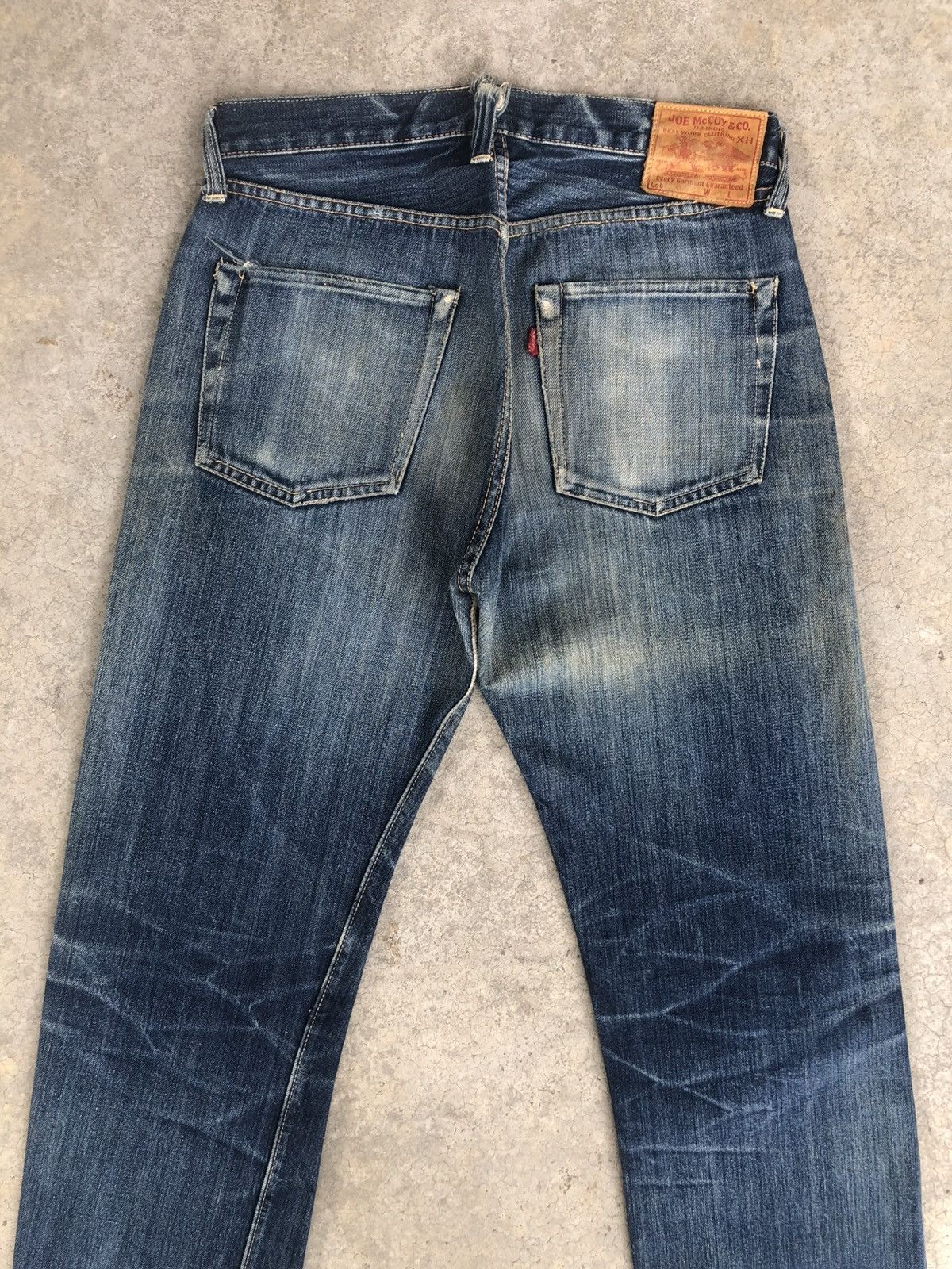 The Real McCoy's Joe Mccoy 906 Selvedge Denim Mudwash Distressed Ripped Size US 30 / EU 46 - 8 Thumbnail