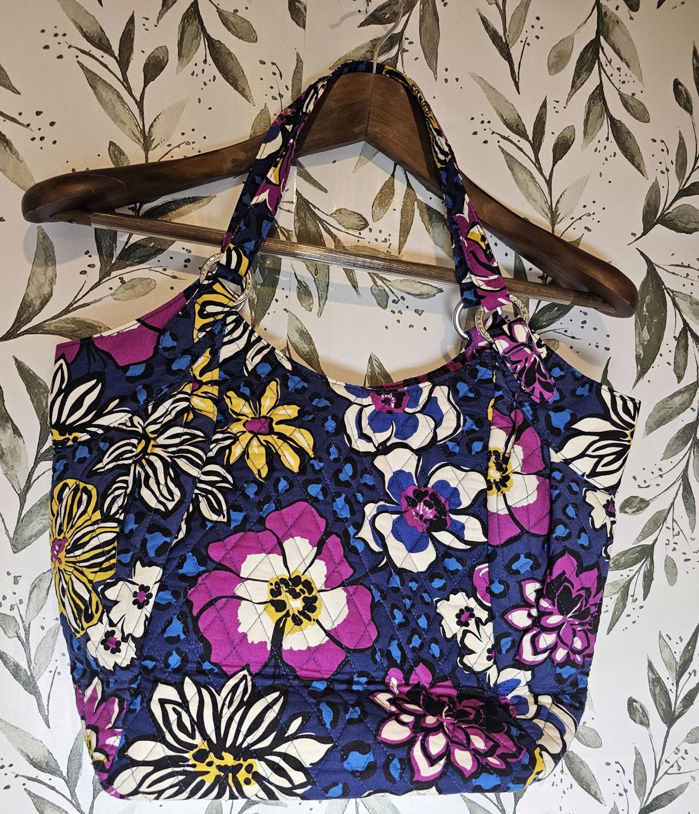 Designer Vera Bradley Purse Blue Womens Quilted