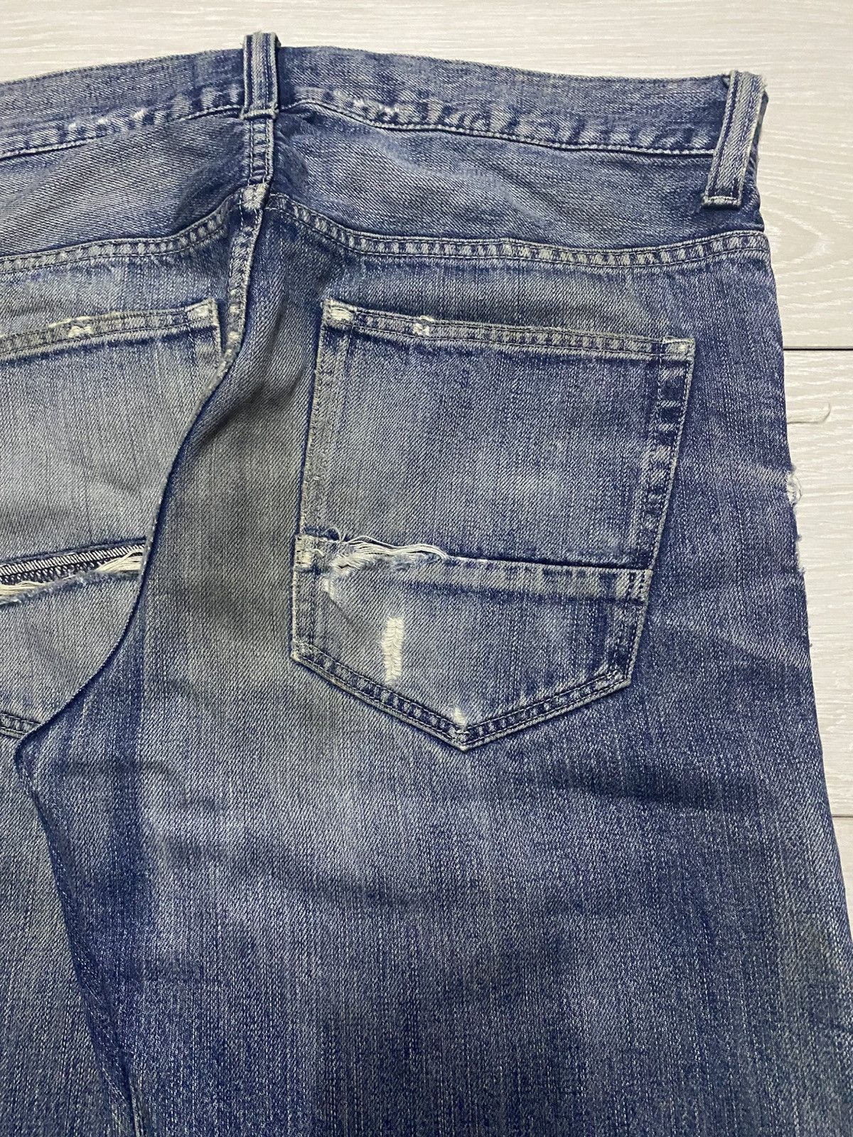 Vintage Vintage Japanese Brand Back Number Mud Wash Cropped jeans Size US 35 - 8 Thumbnail