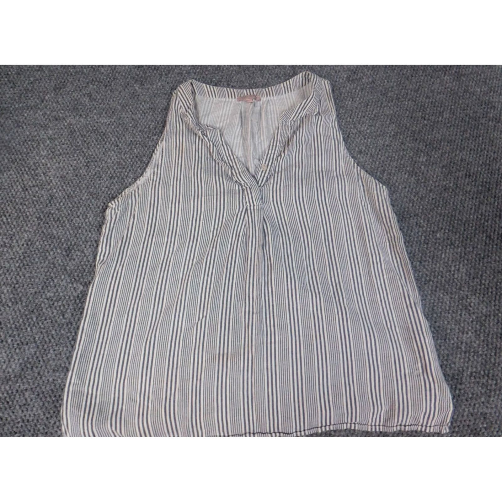 Vintage Saint Trope west Blouse Shirt Womens XL Gray Striped Dolman Sleeve Crew Neck Pullover Casual Regular Viscose Down Dog Theme Size XL / US 12-14 / IT 48-50 - 3 Thumbnail