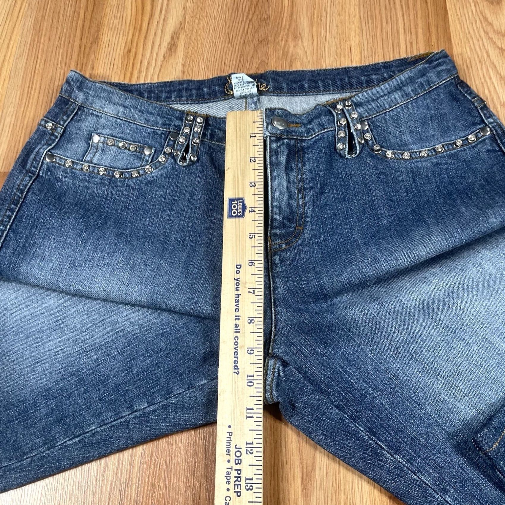 Vintage VINTAGE Caché Jeans Womens 10 Stretch Bootcut Mid Rise Blue Denim Cotton Spandex Blend Jeans Mens Womens BOOT CUT 30in 10.5in Leg Opening 10 Womens Size 32" / US 10 / IT 46 - 7 Thumbnail
