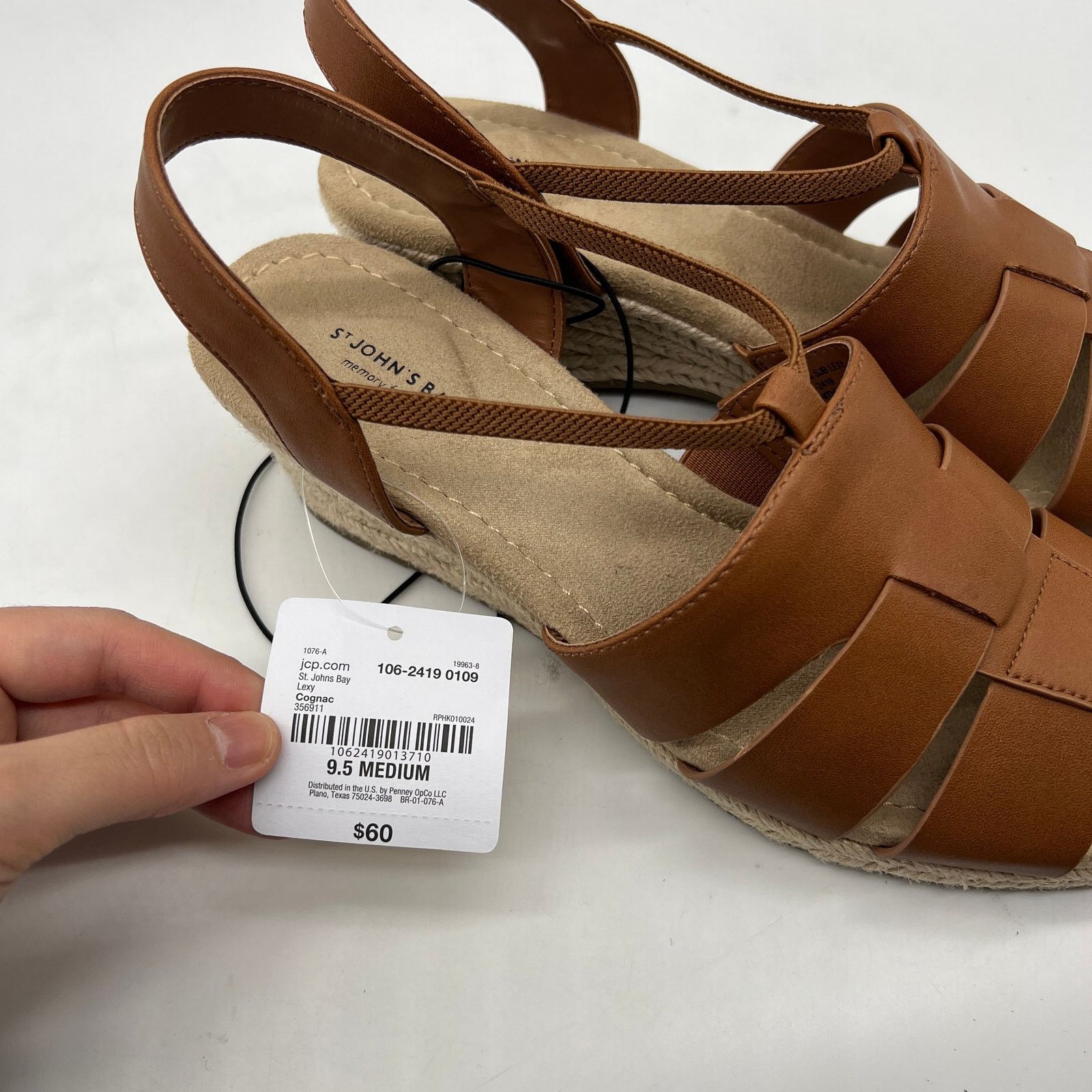 Other St. John's Bay Lexy Womens Sandals Cognac Brown Size 9.5M Size US 9.5 / IT 39.5 - 3 Thumbnail