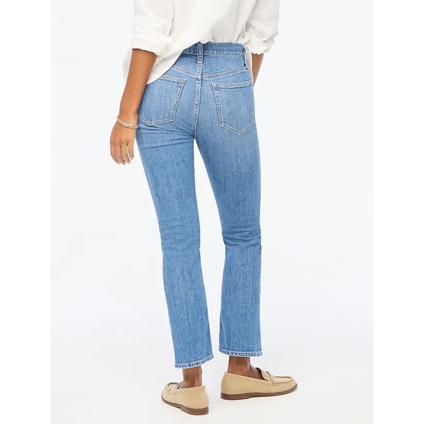 J.Crew NWT J.Crew Flare Crop Mid Rise Jean All Day Stretch Size 29 Size 29" - 2 Thumbnail