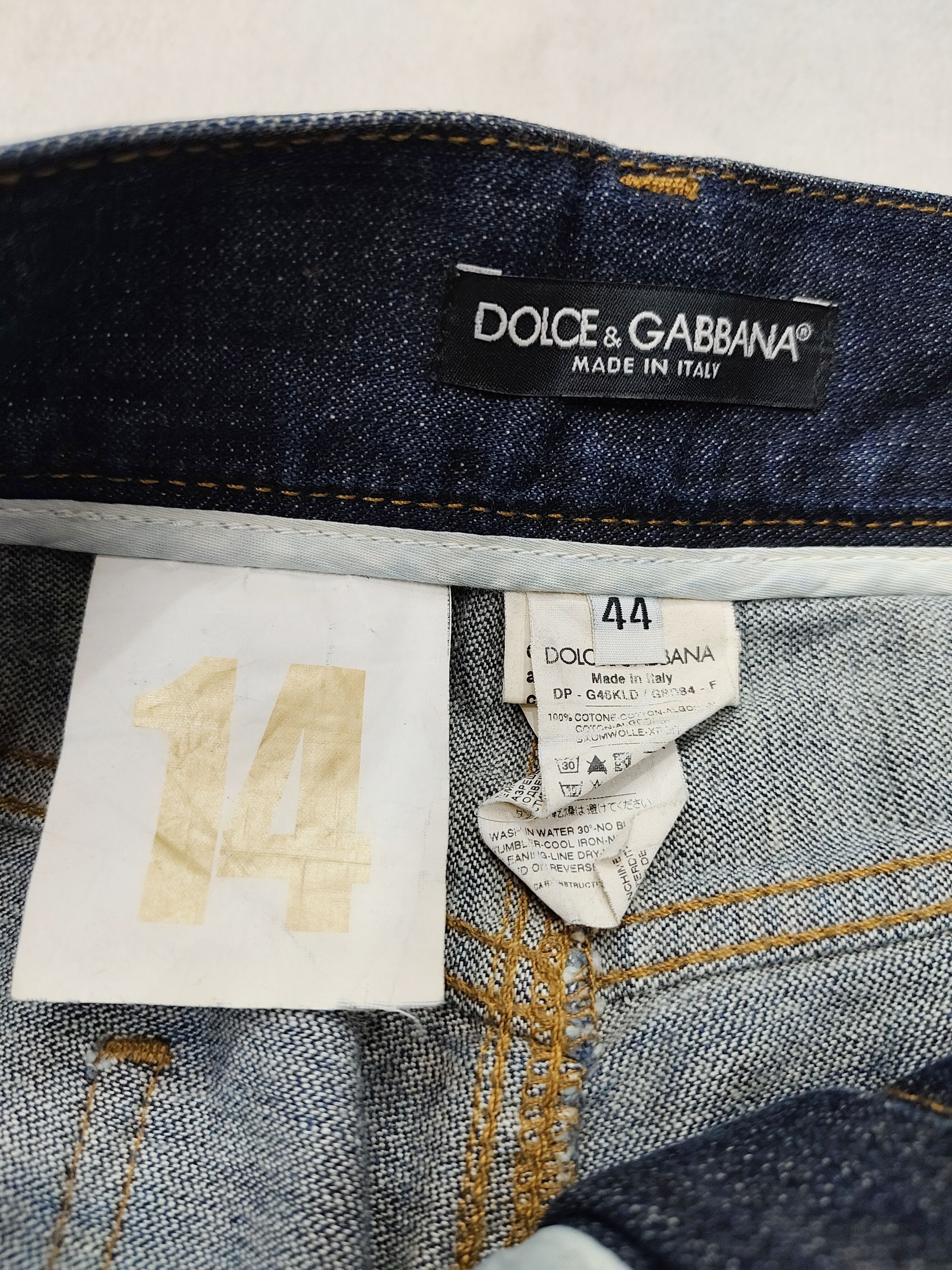 Dolce & Gabbana Dolce & Gabbana🔥Y2K Distressed Hardcore Wash Jeans Size US 31 - 7 Thumbnail