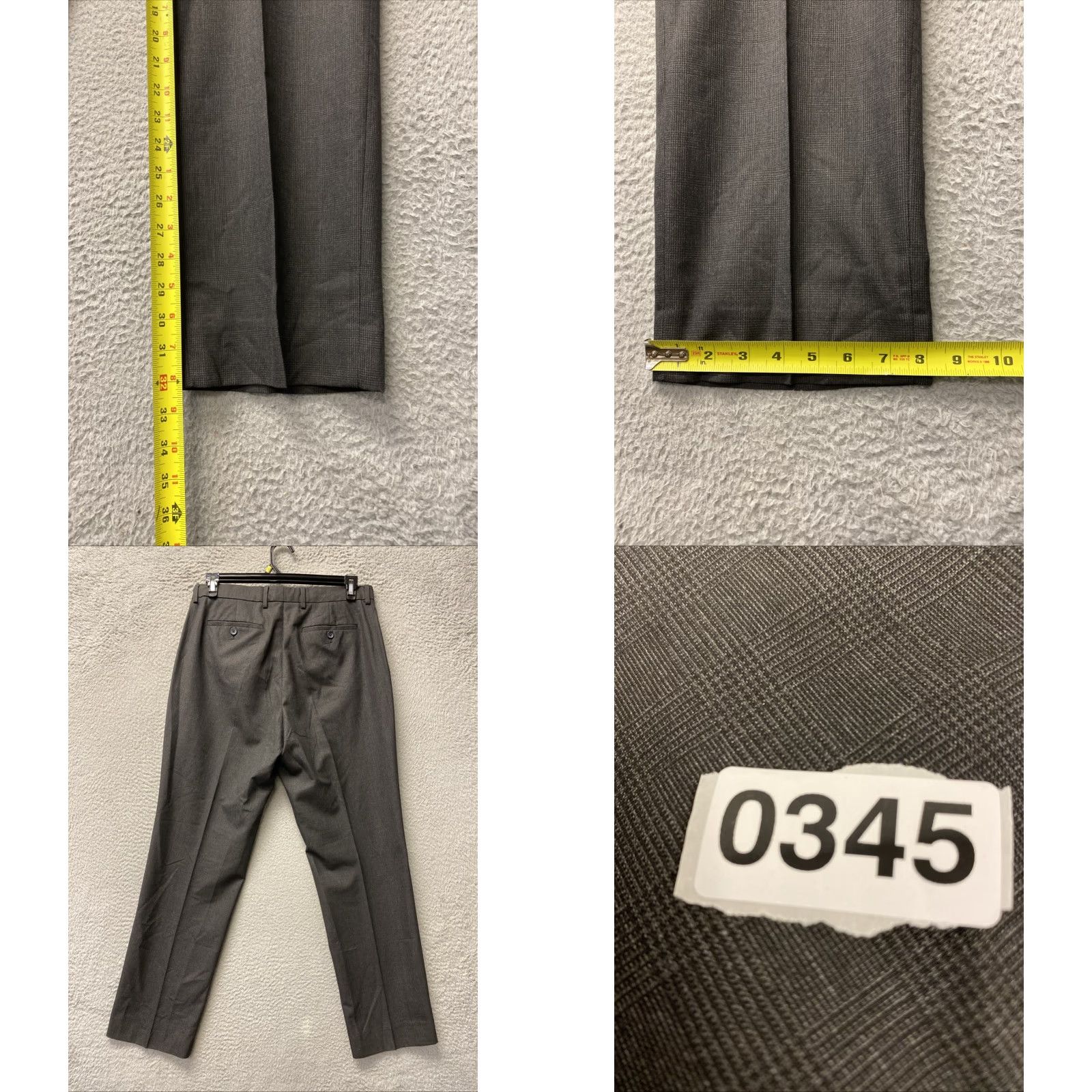 Banana Republic Banana Republic Dress Pants Mens 34x34 Gray Glenn Plaid /0345 Slim Fit Chino Straight Leg Casual Spring Summer Size US 34 / EU 50 - 8 Thumbnail