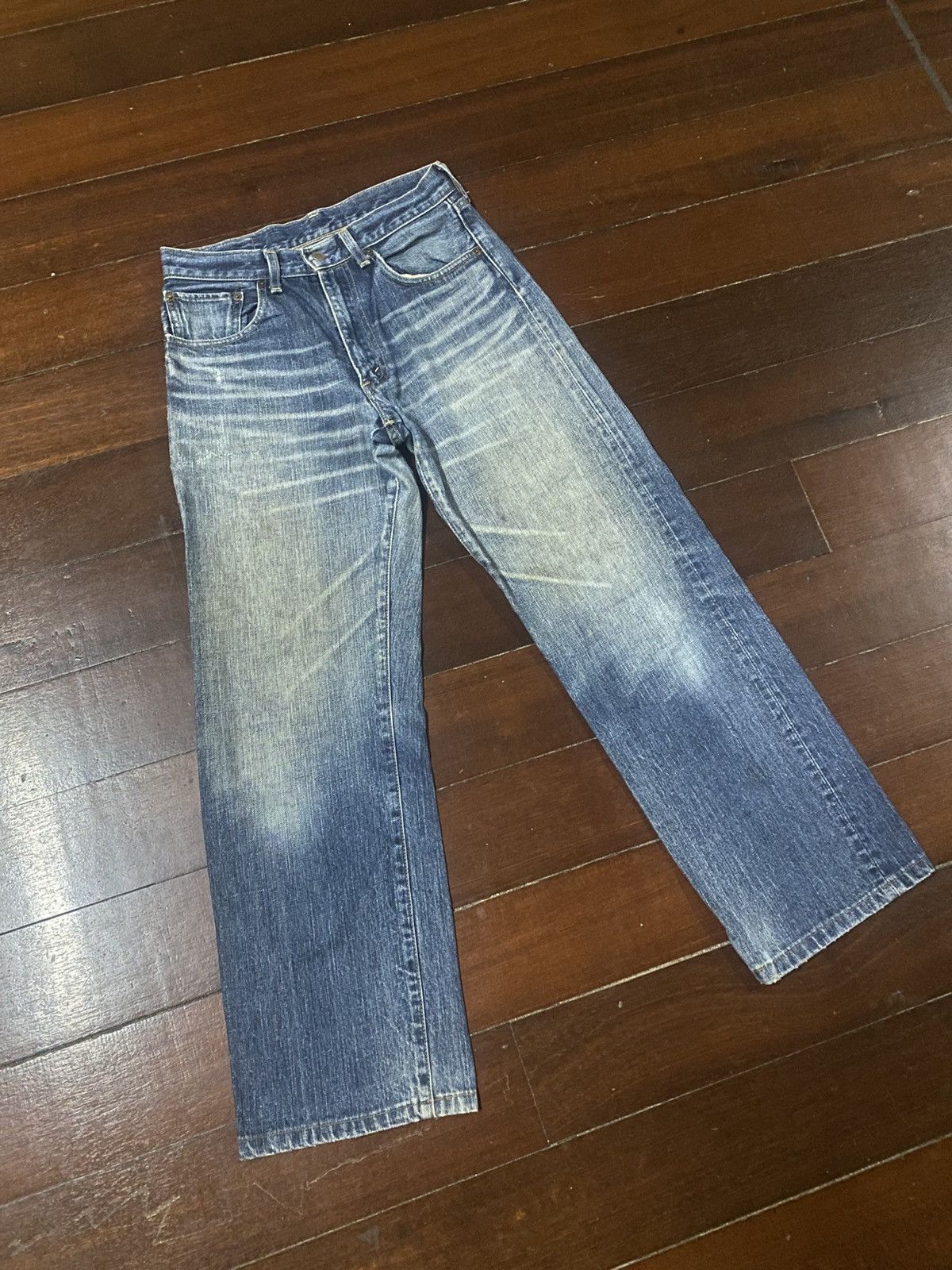 Levi's Vintage Levis 510 Red Loop Jeans nice faded mud wash rework Size US 29 - 2 Thumbnail