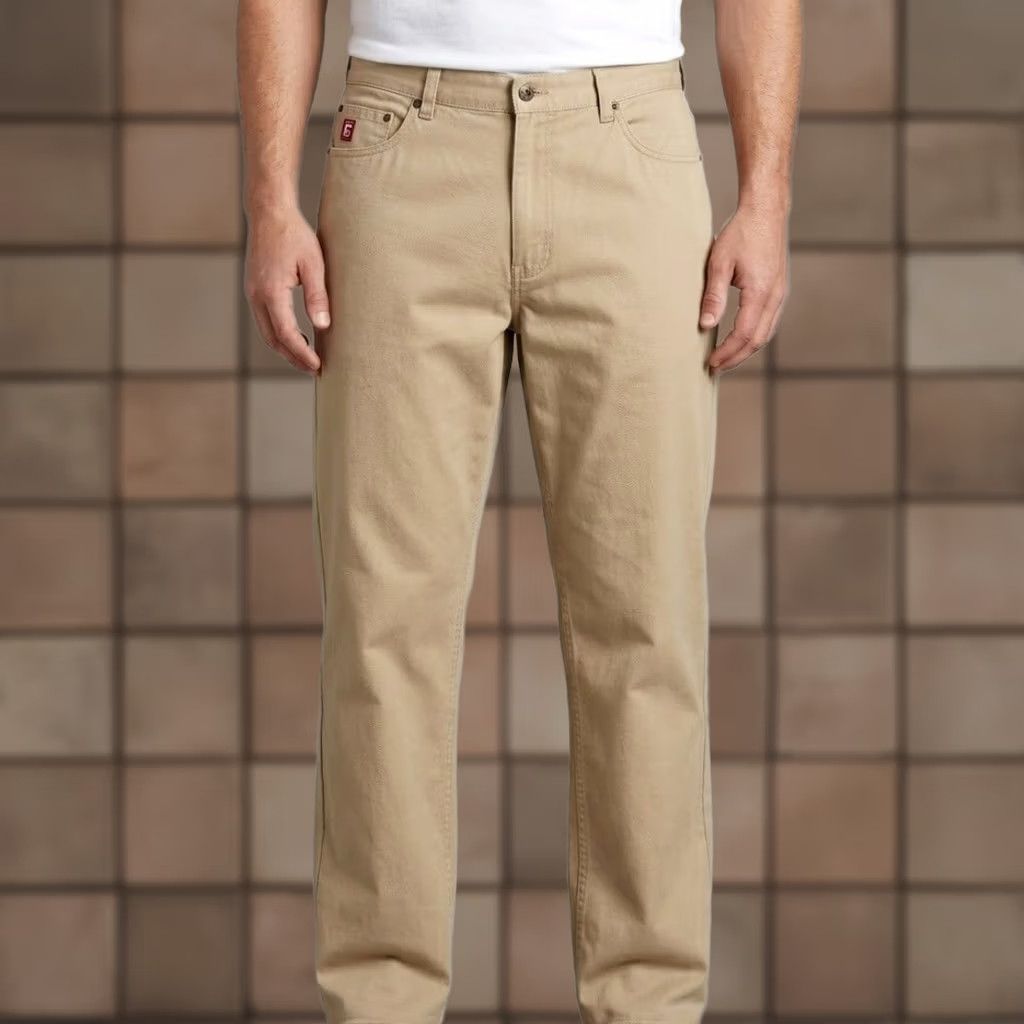 Chaps Chaps Tan Straight Fit Stretch Cotton Twill Chino Pants 38x30 Size US 38 / EU 54 - 1 Thumbnail