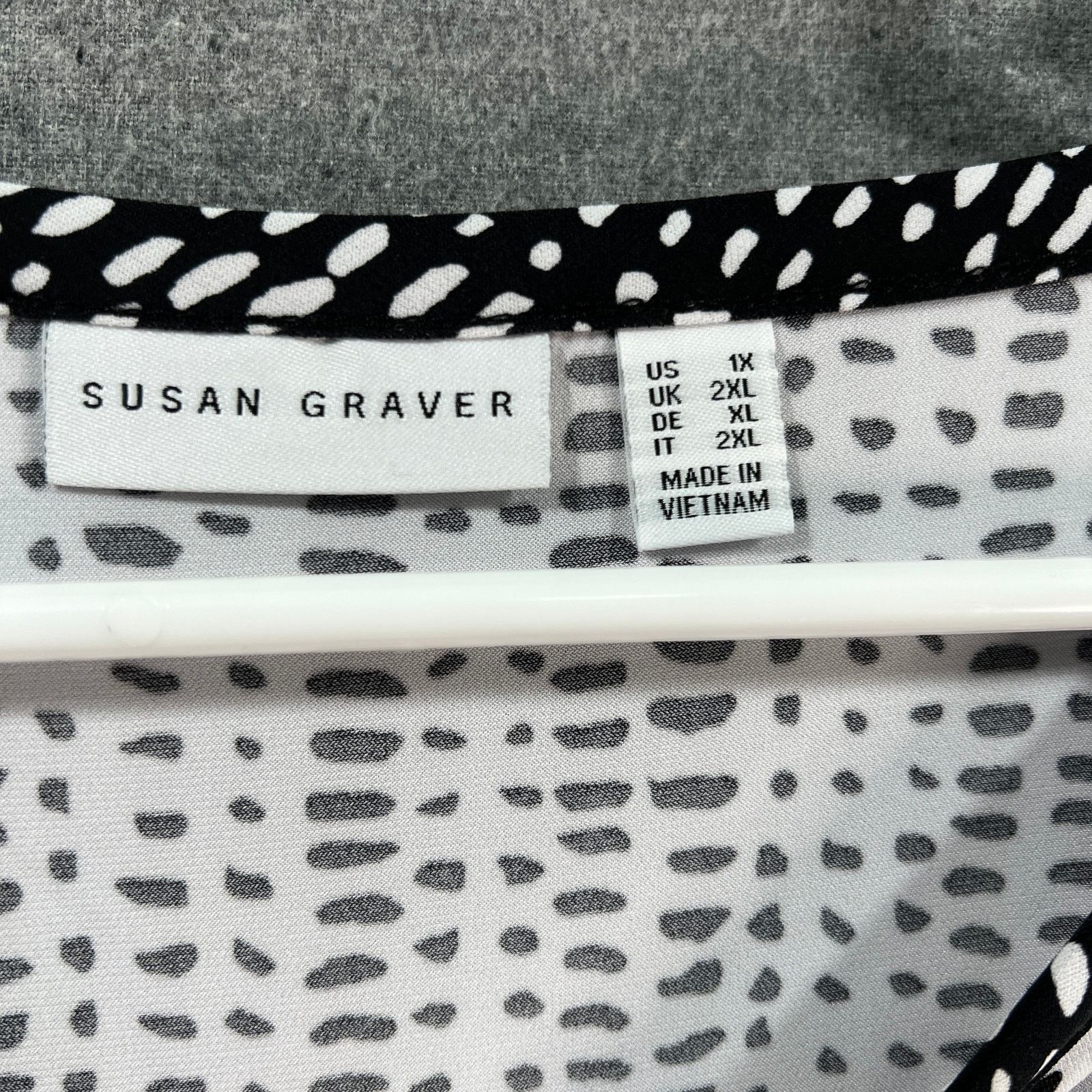 Other Susan Graver Printed Liquid Knit Top with Ruched Size XL / US 12-14 / IT 48-50 - 3 Thumbnail