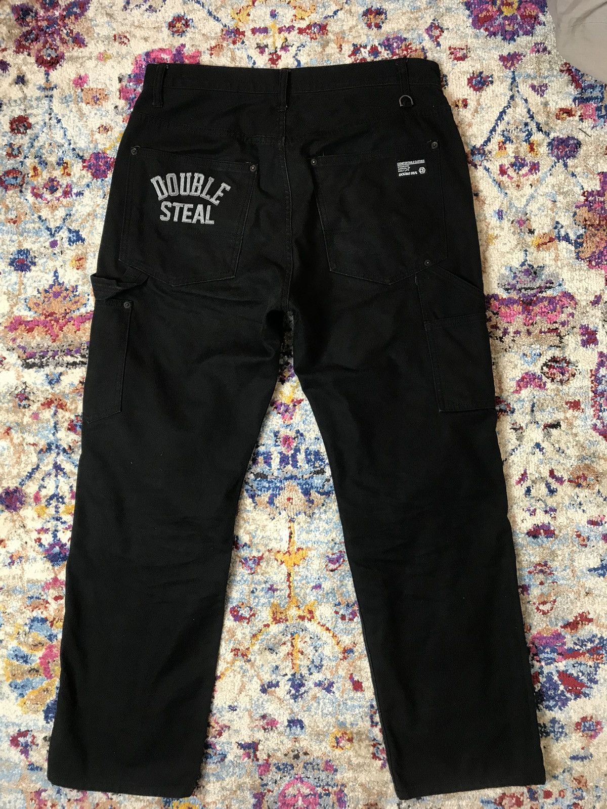 Japanese Brand Double Steal Japan Double Knee Embroidered Pants W34 Size US 34 / EU 50 - 2 Thumbnail