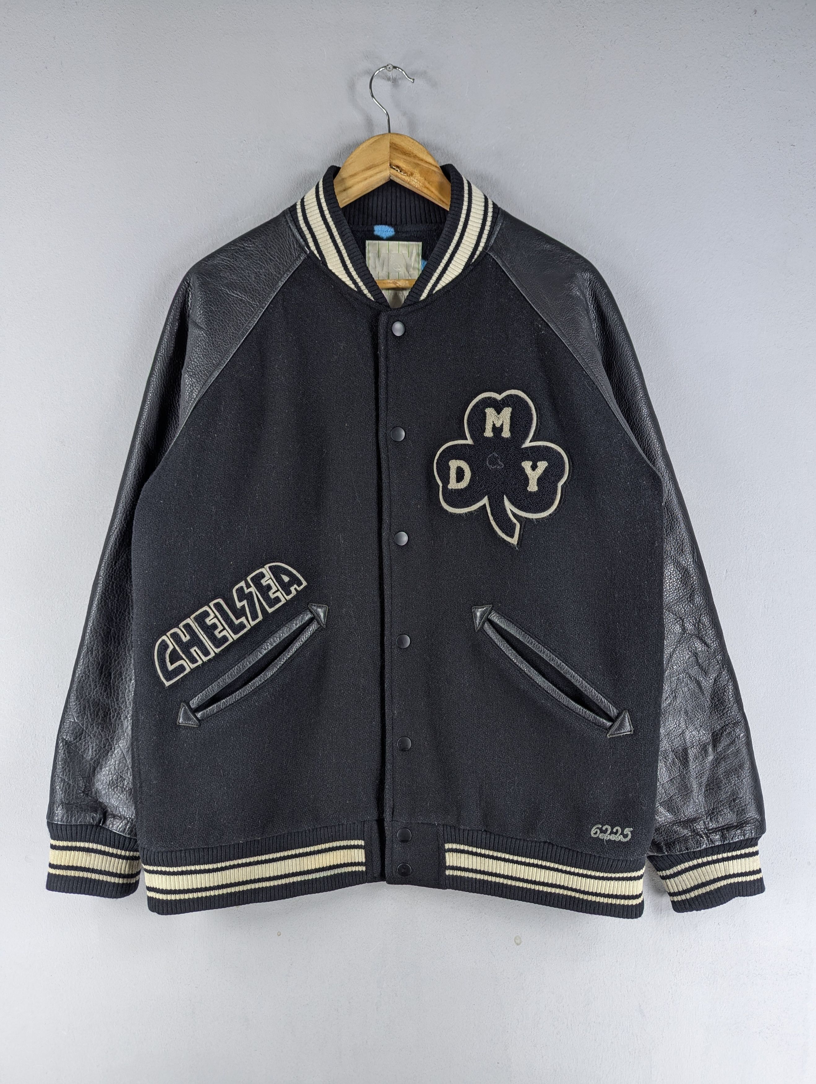 Japanese Brand Vintage Mackdaddy Wool Varsity Sleeve Leather Jacket Size US L / EU 52-54 / 3 - 1 Thumbnail