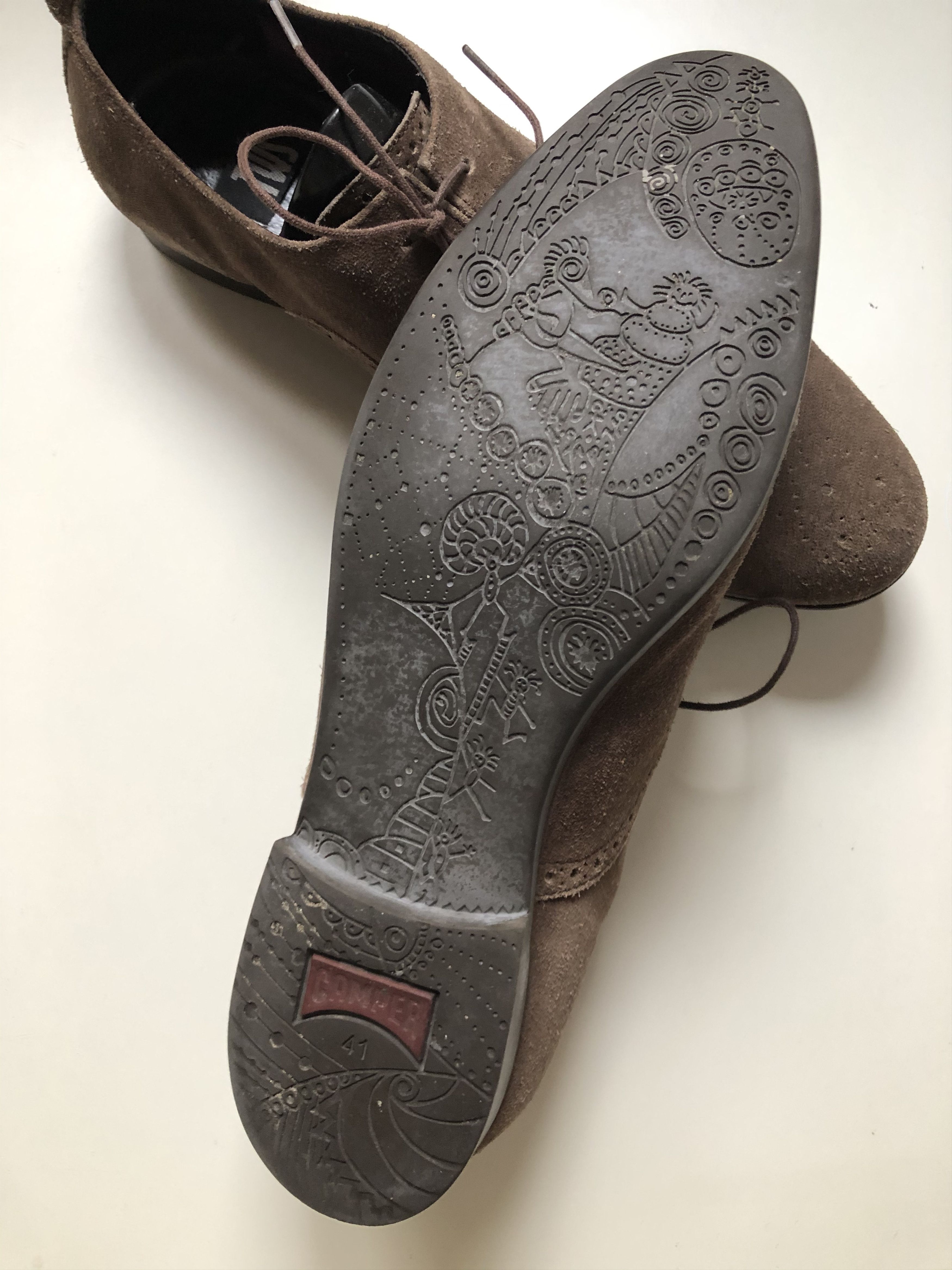 Camper Suede lace-up shoes, size 41, asymmetrical. Twins Line Size US 8 / EU 41 - 4 Thumbnail