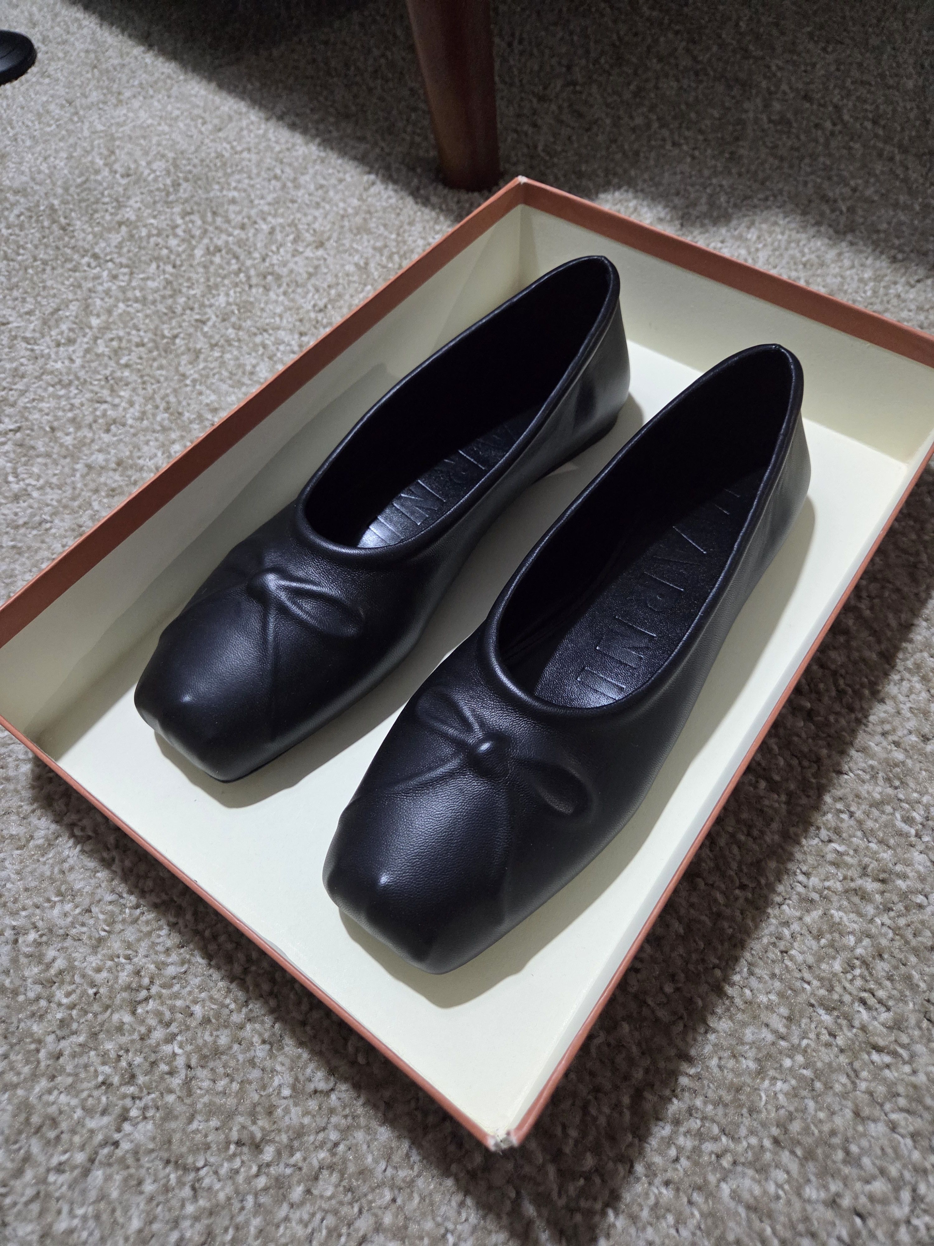 Marni Marni Black nappa leather Ballerina Flats Size US 8 / EU 41 - 1 Thumbnail