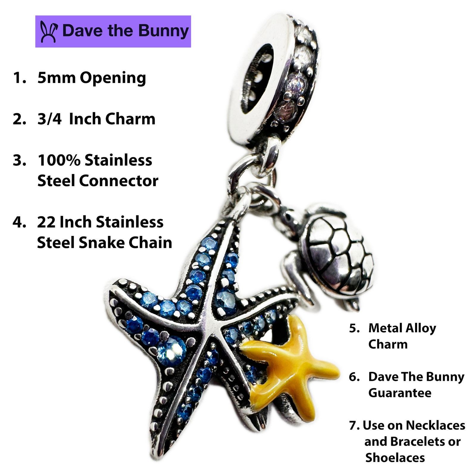 & Other Stories Starfish Necklace - Turtle Necklace Stainless Size ONE SIZE - 2 Thumbnail