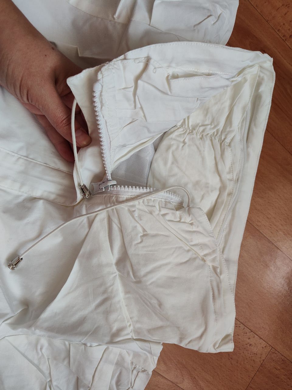 Other White Parachute Mini Dress Hooded Avant Garde Sz M NEW Size M / US 6-8 / IT 42-44 - 6 Thumbnail