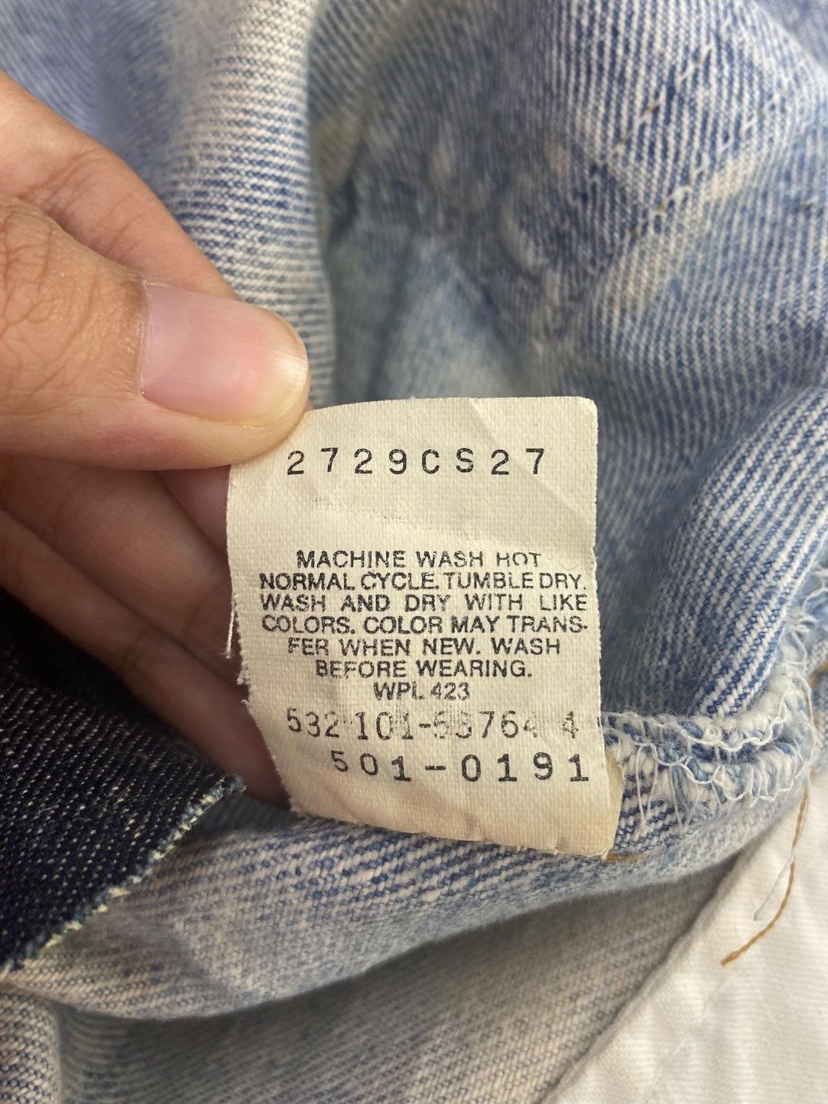 Levi's Vintage Levi’s Blue Acid Wash Style Ripped Jeans Size US 30 / EU 46 - 12 Thumbnail