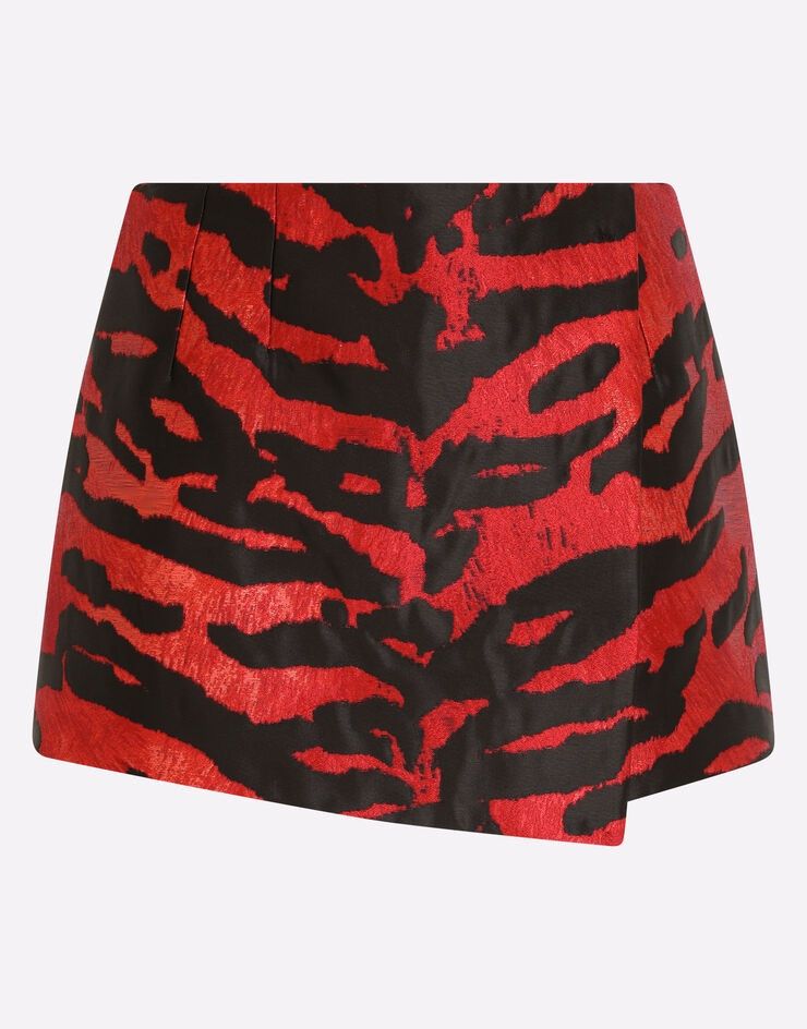 Dolce & Gabbana o1y0925 Mini Skirt in Black/Red Size 28" / US 6 / IT 42 - 1 Thumbnail