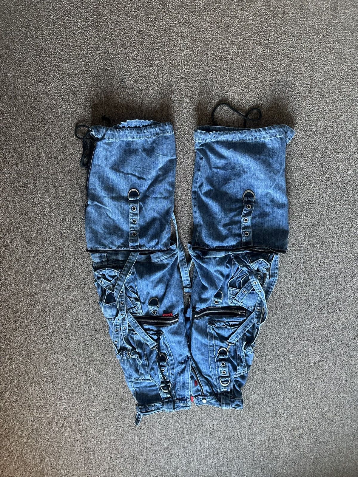 Tripp NYC Tripp NYC Denim X Strap Pants [Light Blue] XXS Size 26" / US 2 / IT 38 - 9 Thumbnail