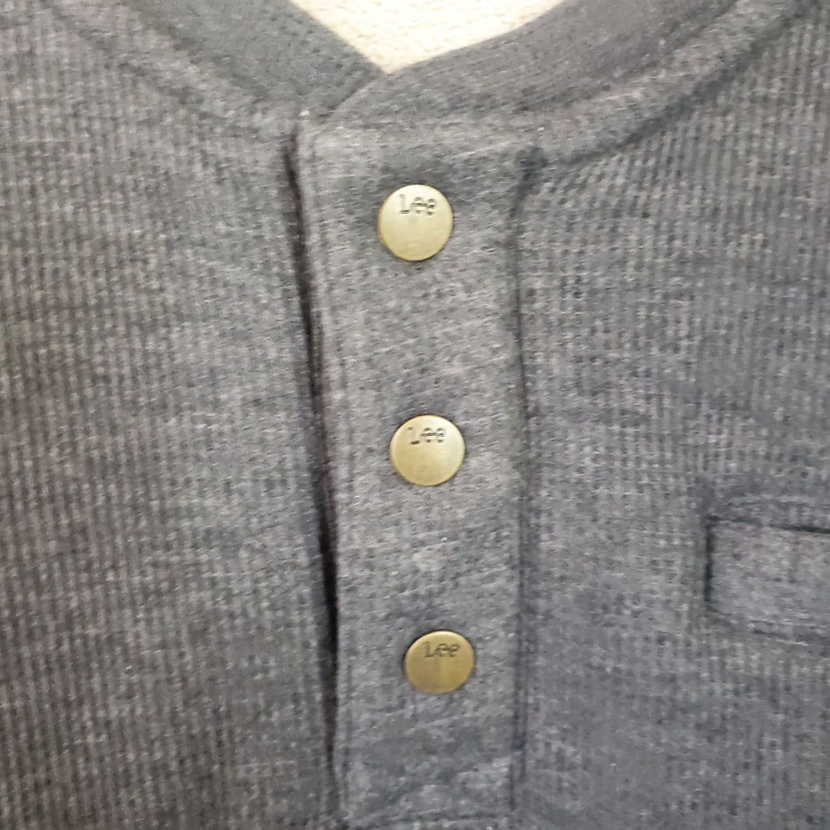 Lee Lee Men’s XXL Sweater Sherpa Lined Henley Gray Thermal Outdoor Warm Workwear Casual Knit Shirt Jumper 2XL Regular Mens Size US XXL / EU 58 / 5 - 5 Thumbnail