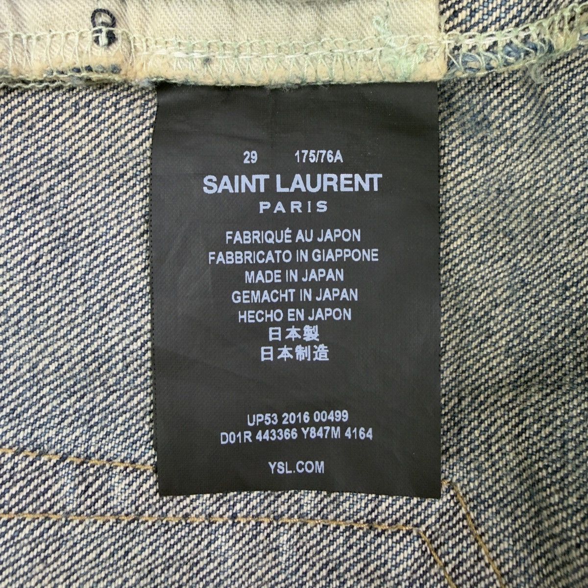 Saint Laurent Paris SAINT LAURENT PARIS FW16 BLUE D02 DENIM Size US 29 - 4 Thumbnail