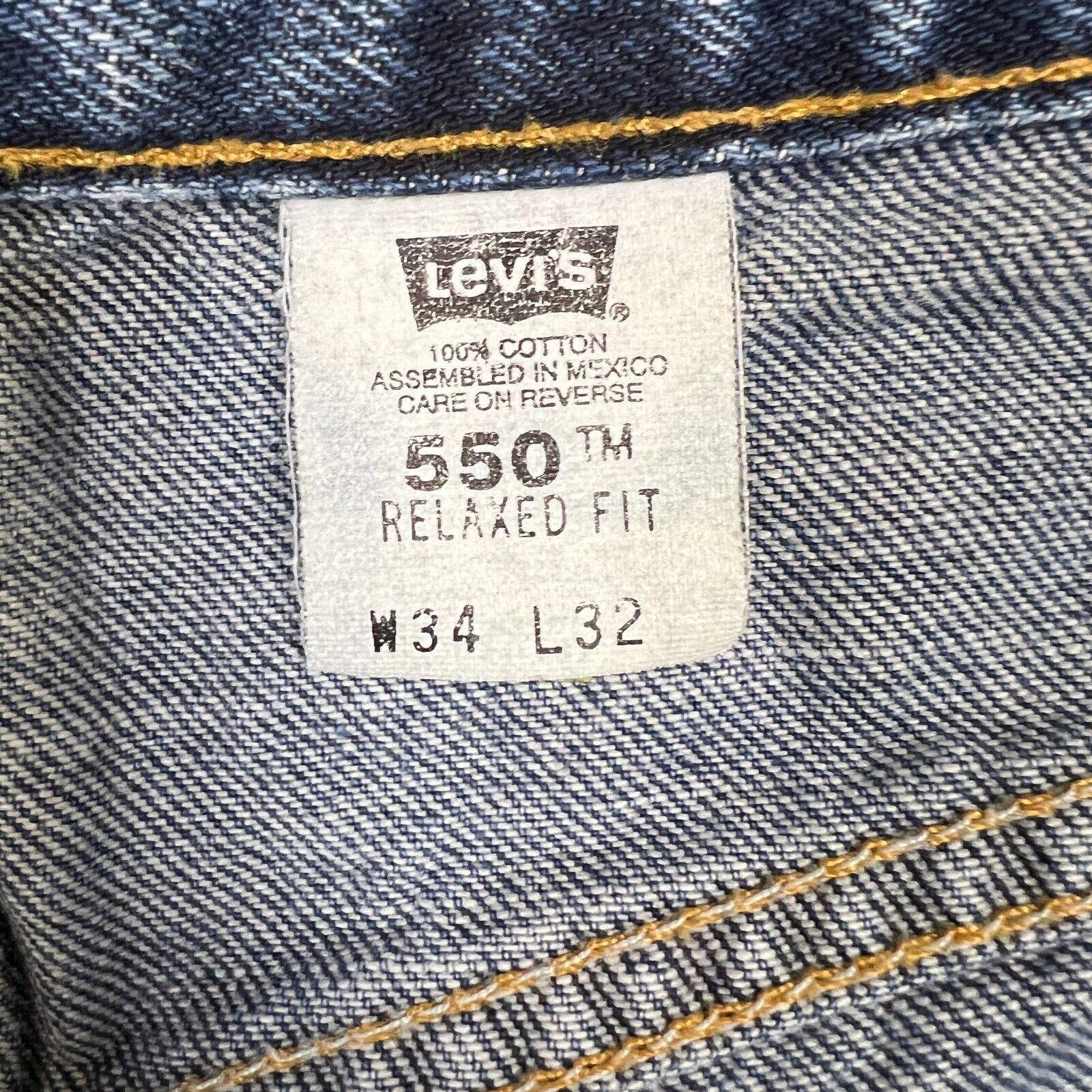 Levi's × Vintage Levi's 550 Jeans 32x27 Relaxed Fit Frayed Hem 90s Denim Pant Size US 32 / EU 48 - 9 Thumbnail