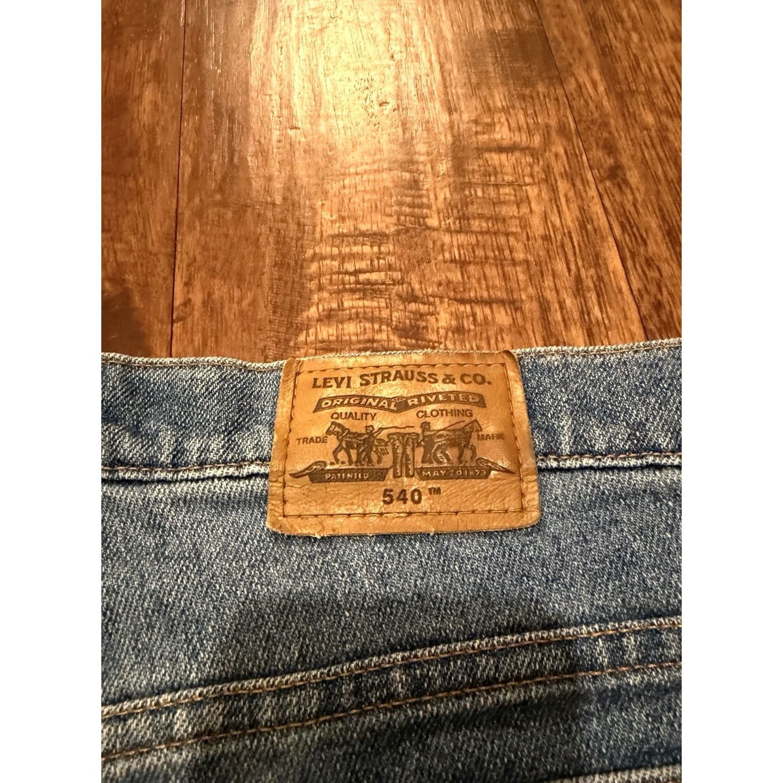 Levi's VINTAGE Levi's 540 Flex Jeans Mens 40x29 Blue Denim 5-Pocket Straight 90s Y2K Big & Tall Shoes? Size US 40 / EU 56 - 2 Thumbnail