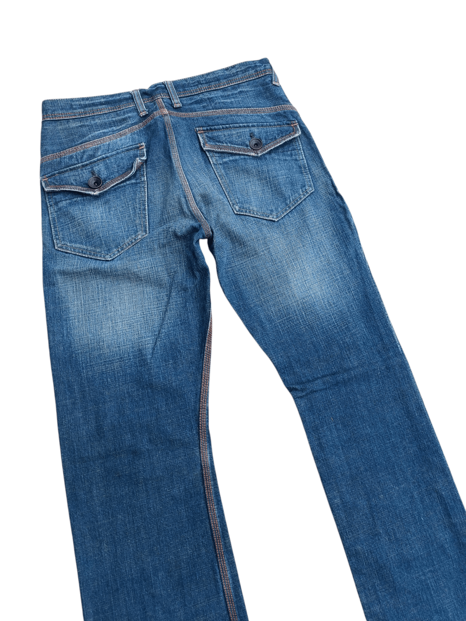 Japanese Brand × Uniqlo 🟦 UJ Jean Selvedege Indigo Whiskers Denim Uniqlo Jeans Size US 30 / EU 46 - 11 Thumbnail