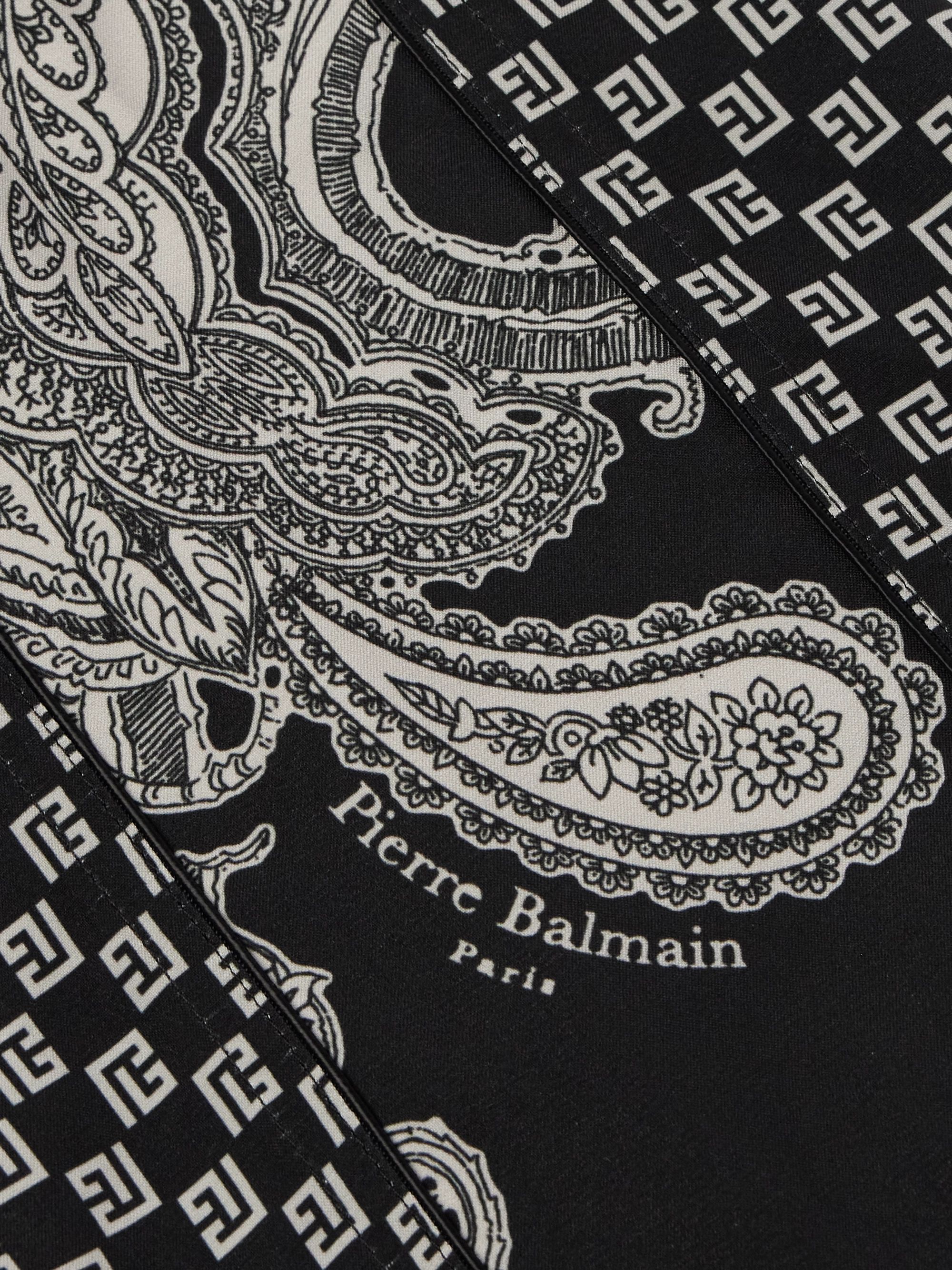 Balmain Balmain Straight-Leg Monogrammed Printed Poplin Shorts Size US 32 / EU 48 - 4 Thumbnail
