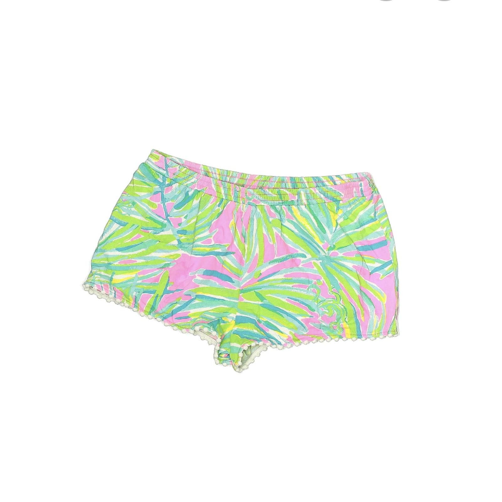 Other Lilly Pulitzer Girls Cotton Shorts XL (12-14) Tropical Pal Size 24" / US 00 / IT 34 - 1 Thumbnail