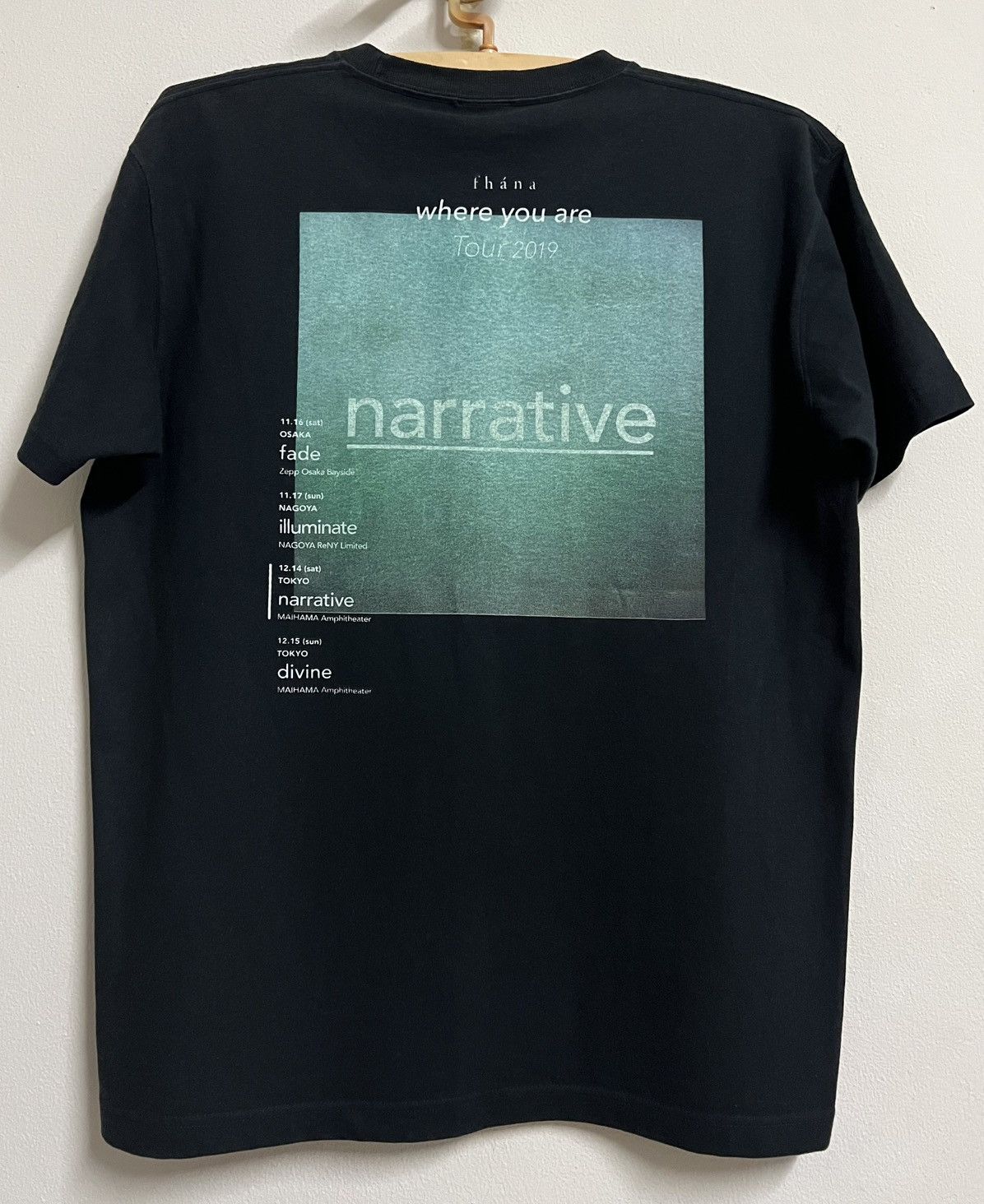 Band Tees Fhana Where You Are Tour 2019 Tee Black Japan “narrative” L Size US L / EU 52-54 / 3 - 2 Thumbnail