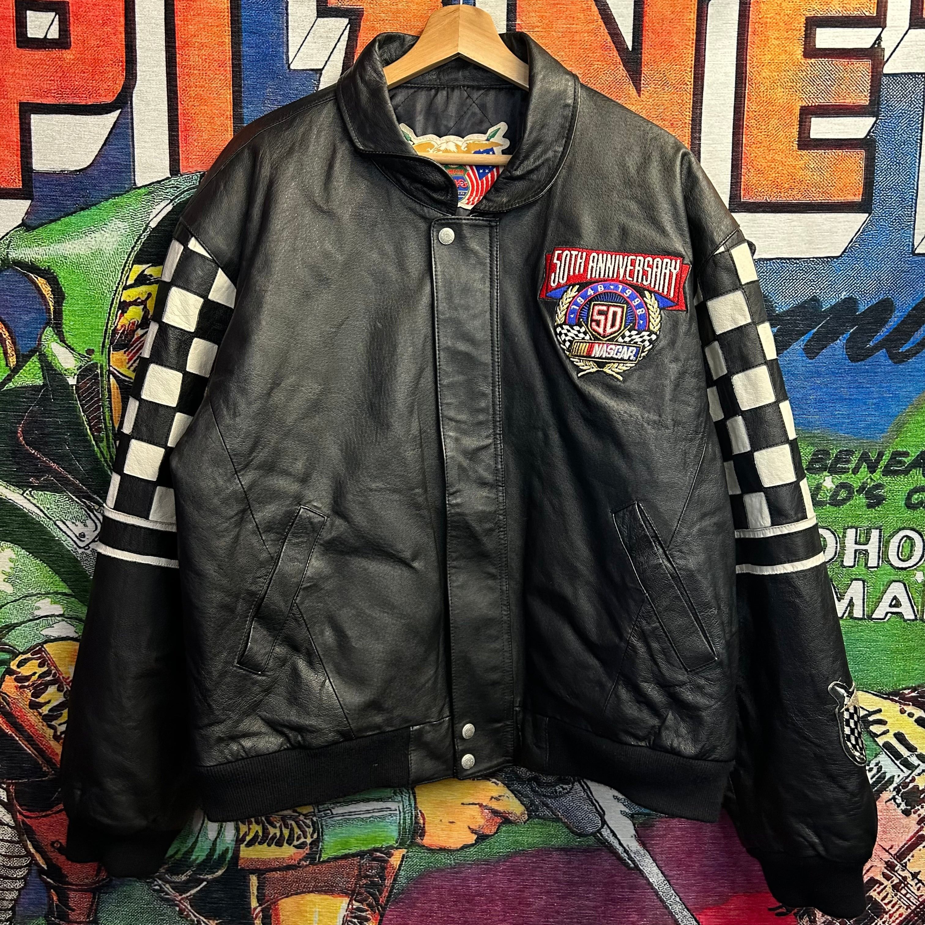 Jeff Hamilton Vintage 90’s 98’ Jeff Hamilton Nascar Leather Jacket Sz L Size US L / EU 52-54 / 3 - 1 Thumbnail