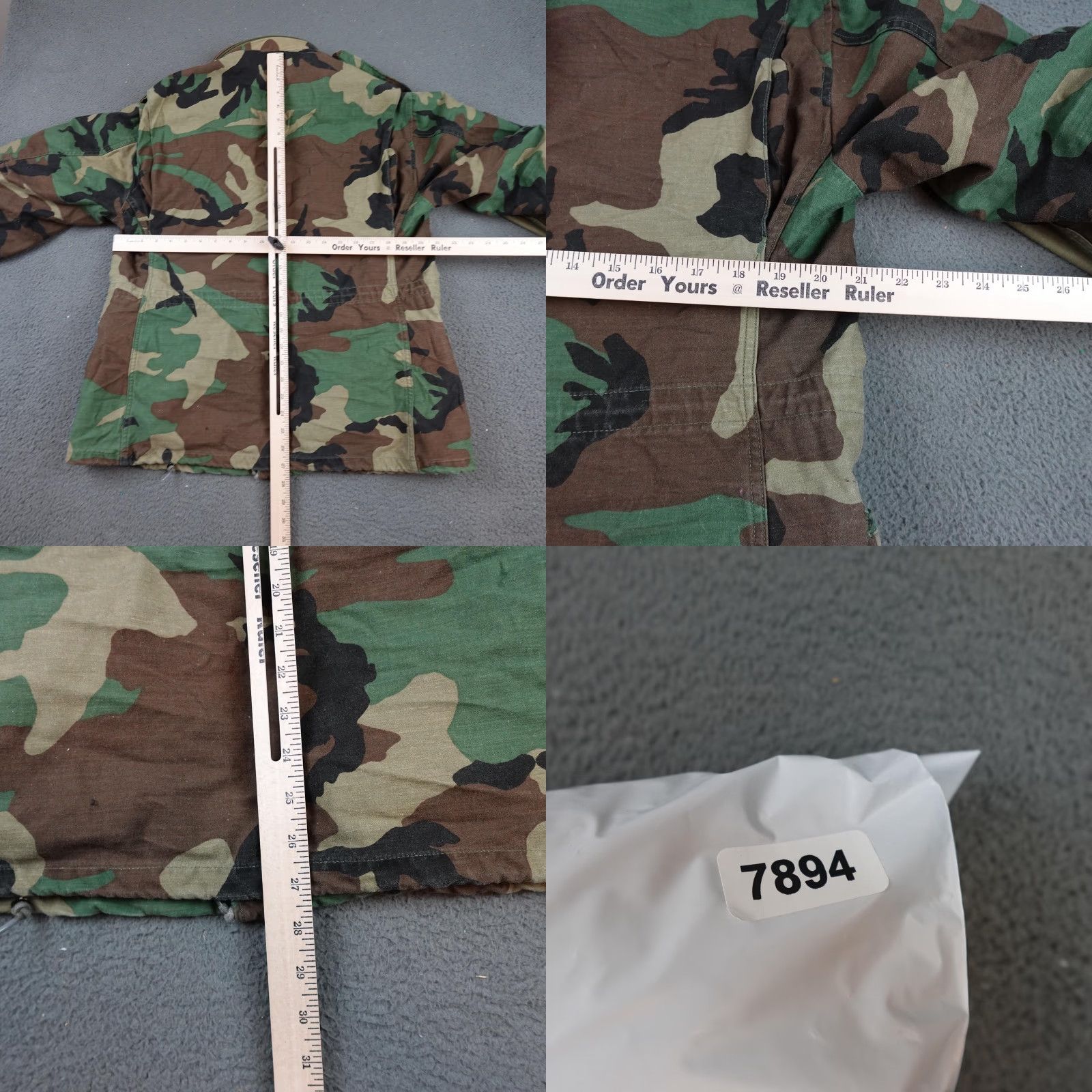 Vintage VINTAGE So-Sew Styles, Inc. COAT Military Field Camouflage Pattern Green Cotton Blend Lined Stand-Up Collar Zip Full-Front Pockets Mens Medium Size US M / EU 48-50 / 2 - 8 Thumbnail