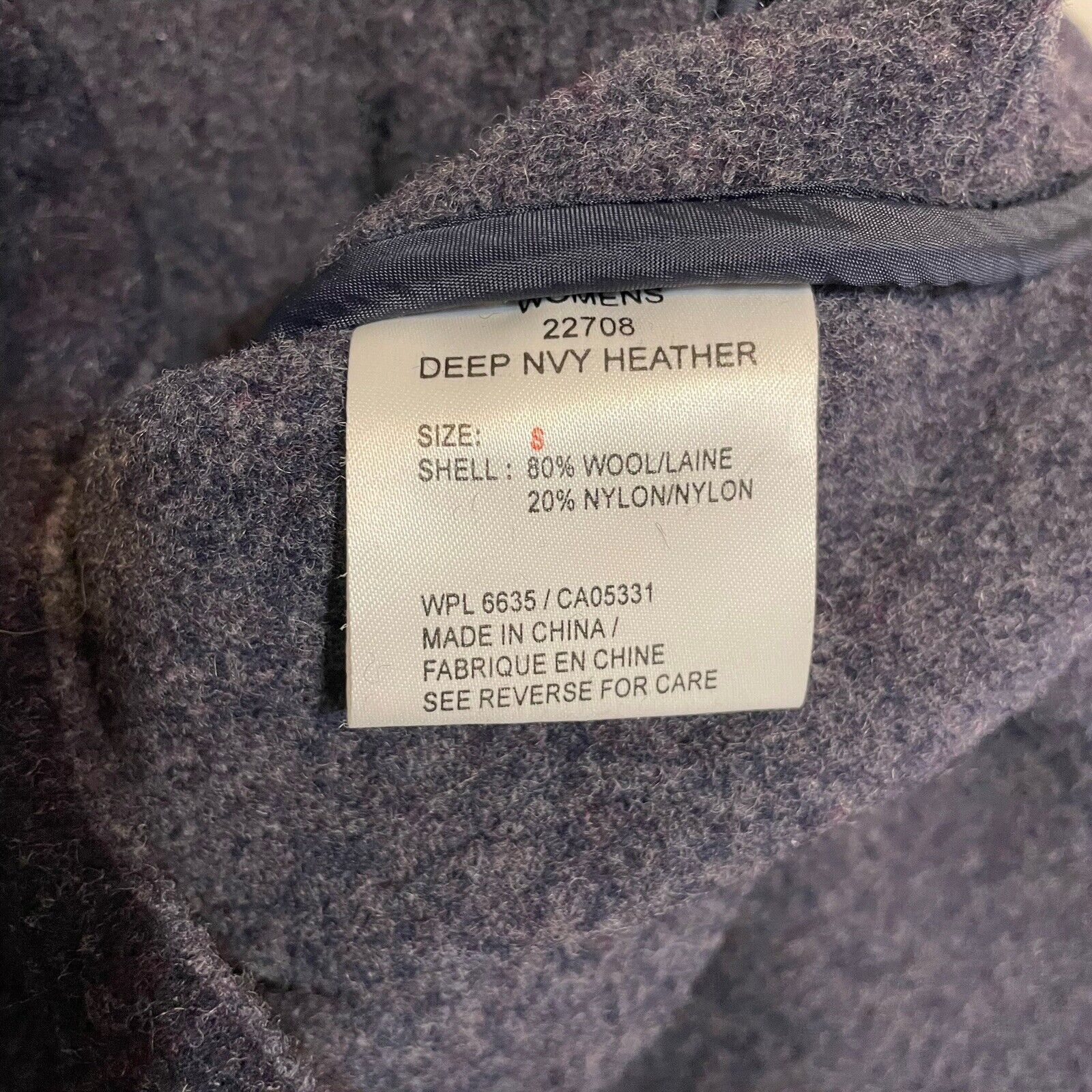 Woolrich Woolen Mills Woolrich Deep Navy Heather Wool Zip Up Jacket Small Size S / US 4 / IT 40 - 4 Thumbnail