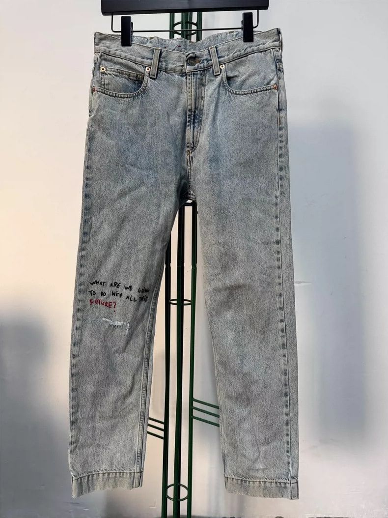 Gucci Letter-printed straight jeans