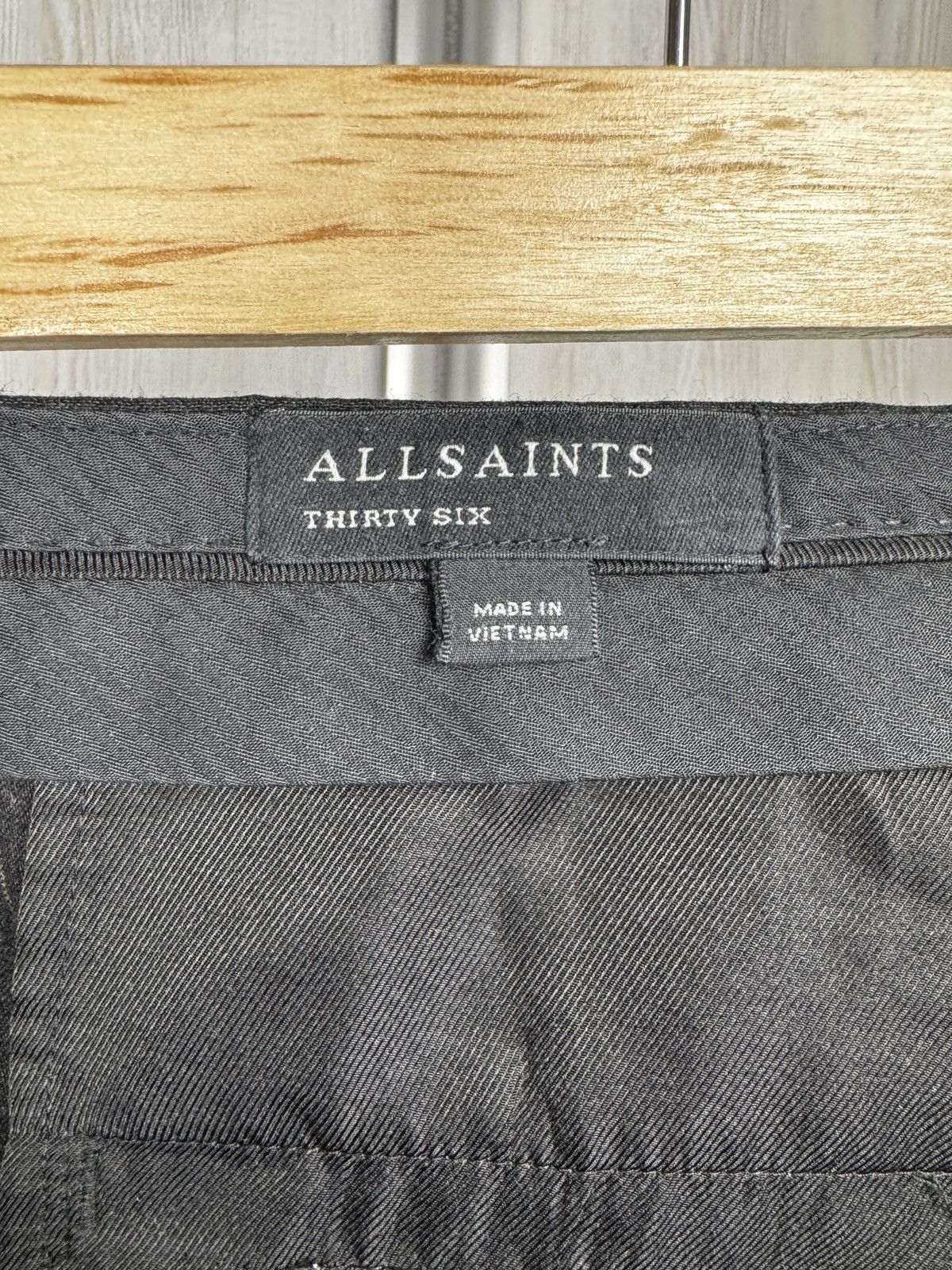 Allsaints Allsaints Blues Trouser pinstripe black brown wool blend Size US 38 / EU 54 - 11 Thumbnail