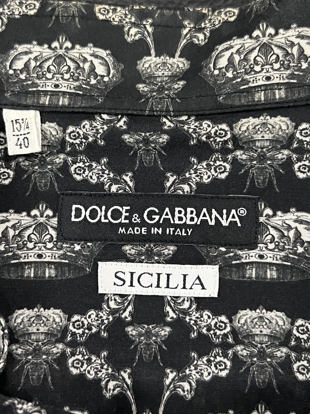 Dolce & Gabbana Dolce & Gabbana Crown Print Shirt Size US XXS / EU 40 - 12 Thumbnail