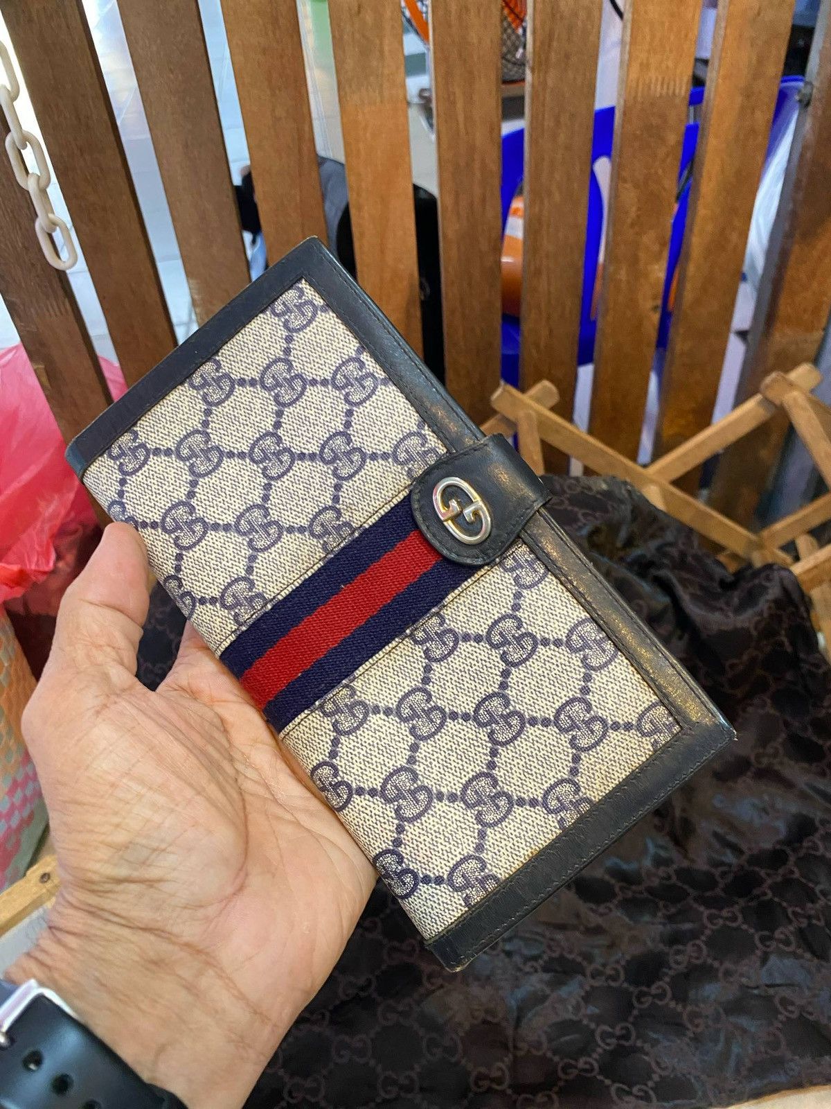 Gucci Vintage Gucci Trifold Long Wallet Size ONE SIZE - 5 Thumbnail