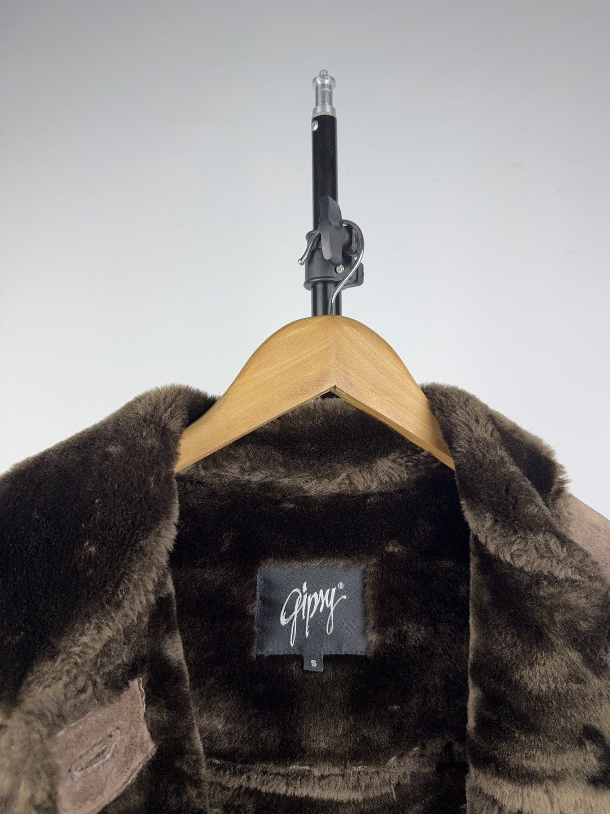 Gypsy Retro 00s Gipsy Brown Shearling Suede Leather Jacket Women S Size S / US 4 / IT 40 - 13 Thumbnail