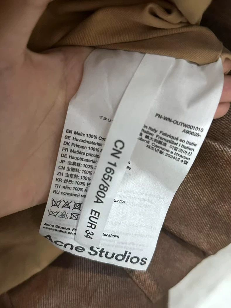 Acne Studios Acne Studios A stylish brown waxed denim jacket Size US XS / EU 42 / 0 - 7 Thumbnail