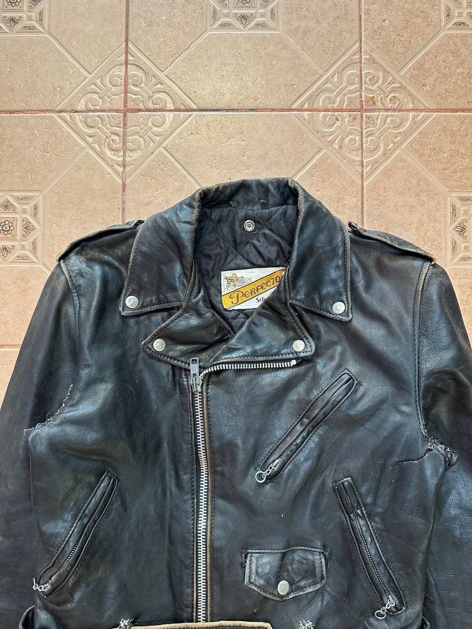Other Vtg Schott Perfecto Double Collar Leather Jacket Size US S / EU 44-46 / 1 - 5 Thumbnail