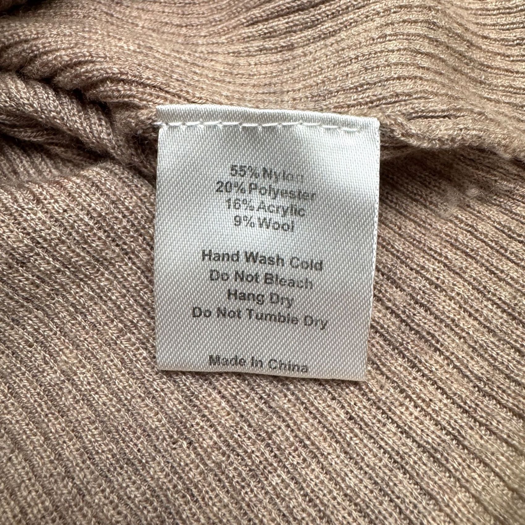 Vintage AllRow Knitted Henley Midi Sweater Dress Womens XS Taupe Brown Long Sleeve Wool Blend Size XS / US 0-2 / IT 36-38 - 7 Thumbnail