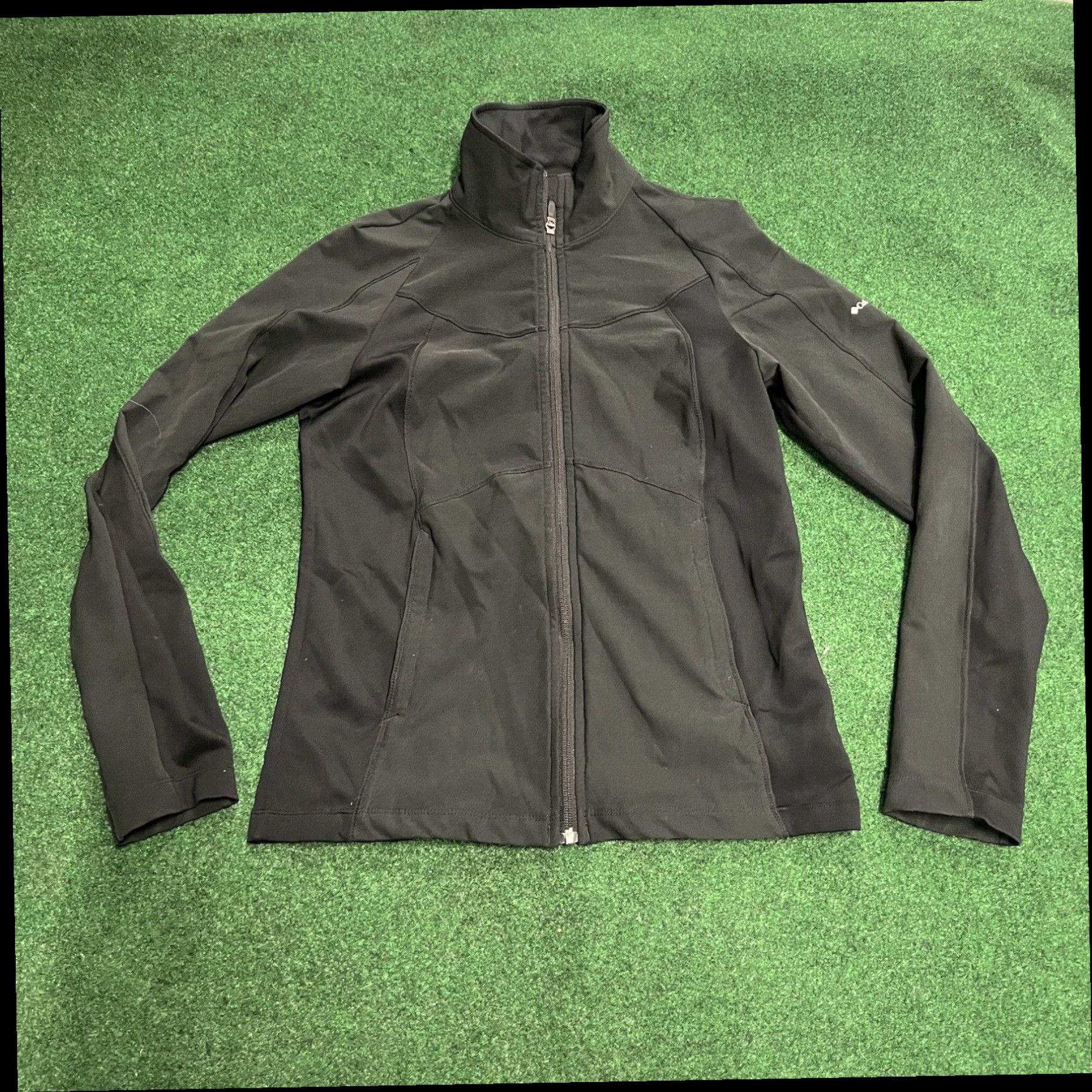 Vintage Women’s Columbia Jacket Small Black Soft Shell Fleece Lined Zip Up Jacket Size S / US 4 / IT 40 - 1 Thumbnail