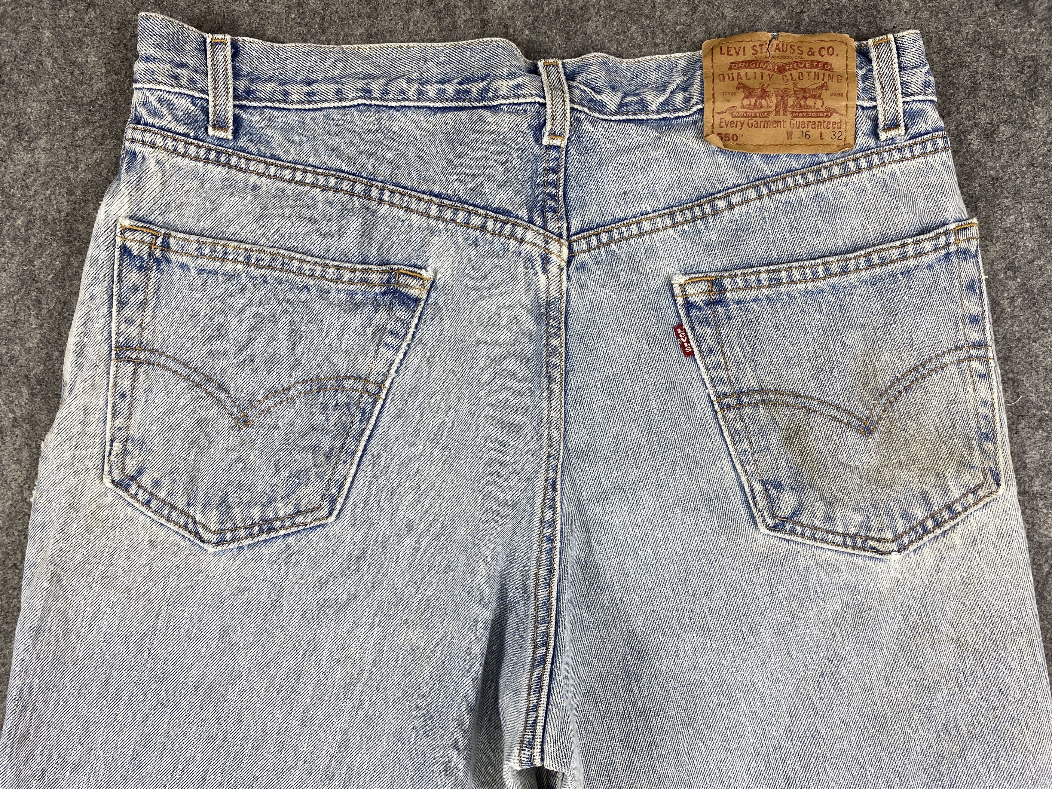Levi's Light Blue Wash Vintage Levi's 550 34x31.5 Denim -SJ023 Size US 34 / EU 50 - 4 Thumbnail