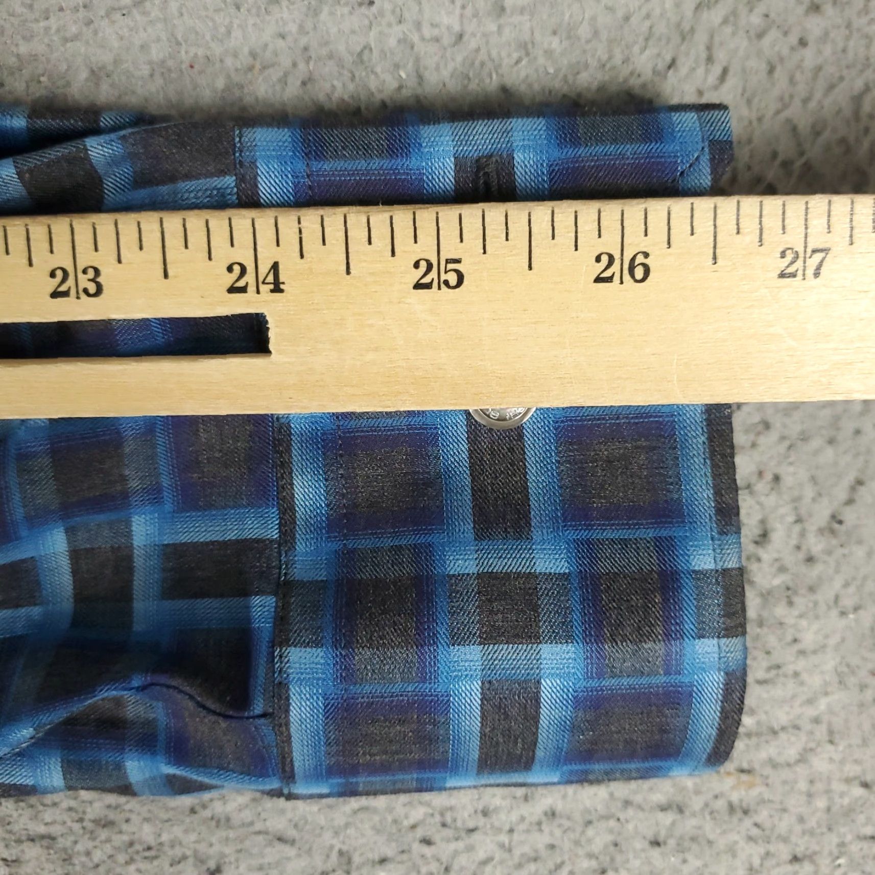 BUGATCHI Bugatchi Uomo Shirt Mens Large Blue Gray Plaid Classic Fit Button Up Long Sleeve Size US L / EU 52-54 / 3 - 6 Thumbnail