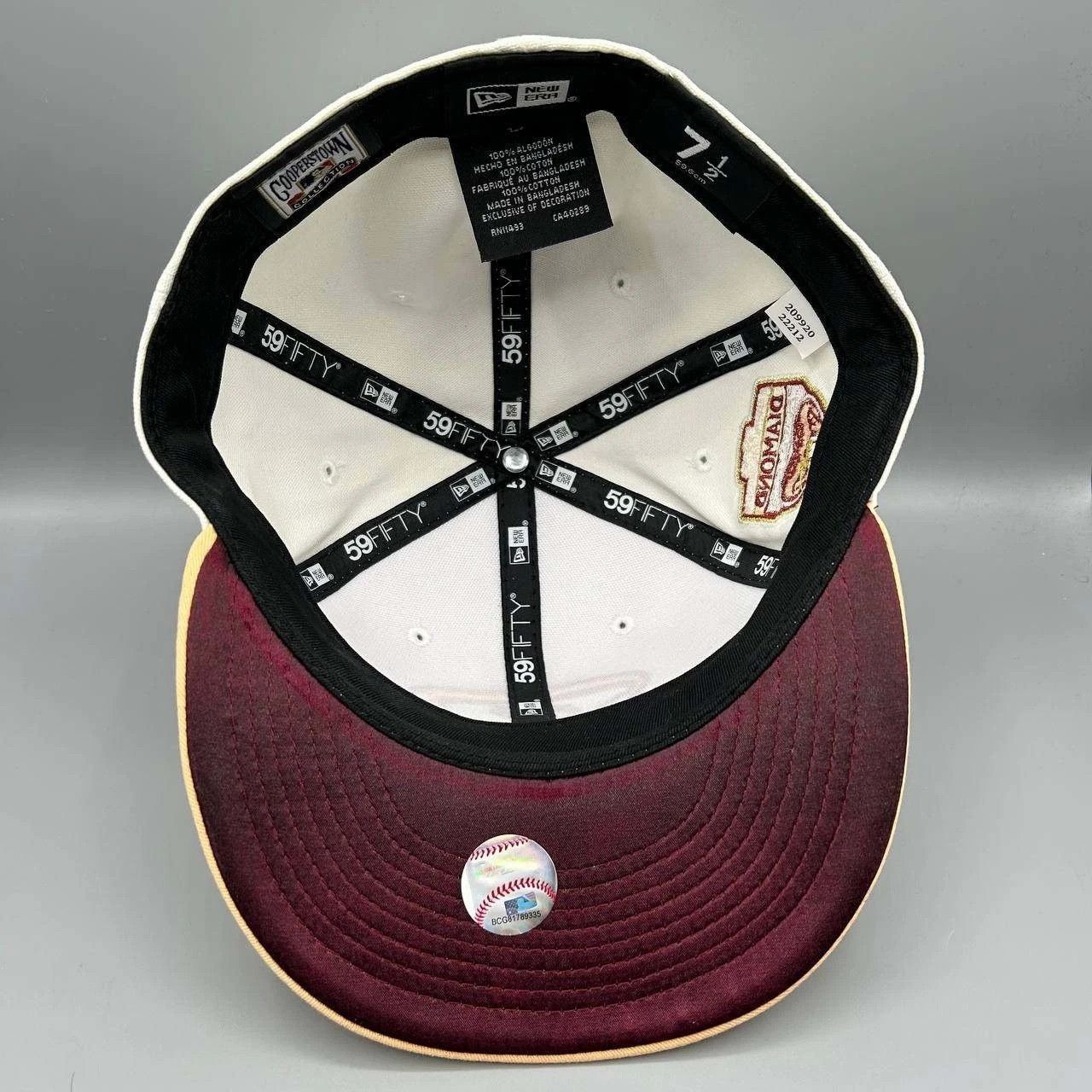 New Era Arizona Diamondbacks Hat Men 7 1/2 White Yellow MLB Fitted Size ONE SIZE - 2 Thumbnail