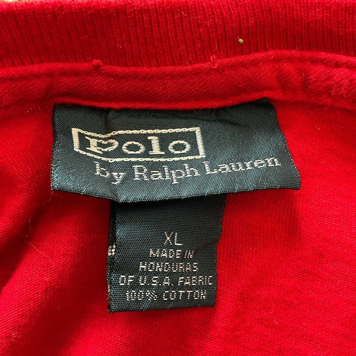 Polo Ralph Lauren Vintage 90s Single Stitch Polo Ralph Lauren Red Pocket Shirt Size US XL / EU 56 / 4 - 4 Thumbnail