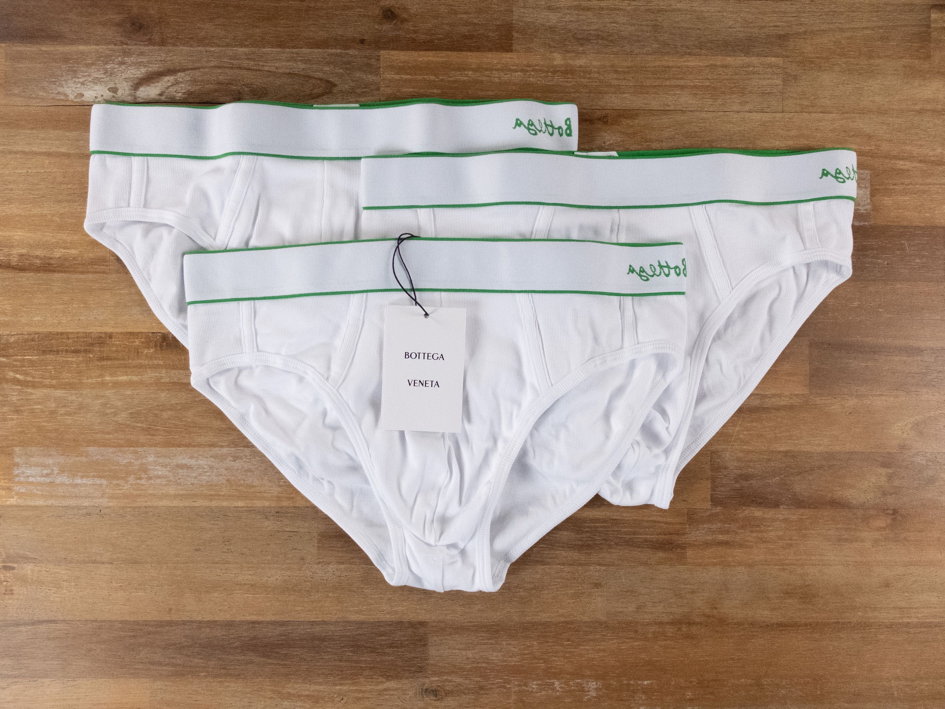 Bottega Veneta BOTTEGA VENETA 3 pack white cotton briefs XL underwear Size 36 - 1 Thumbnail