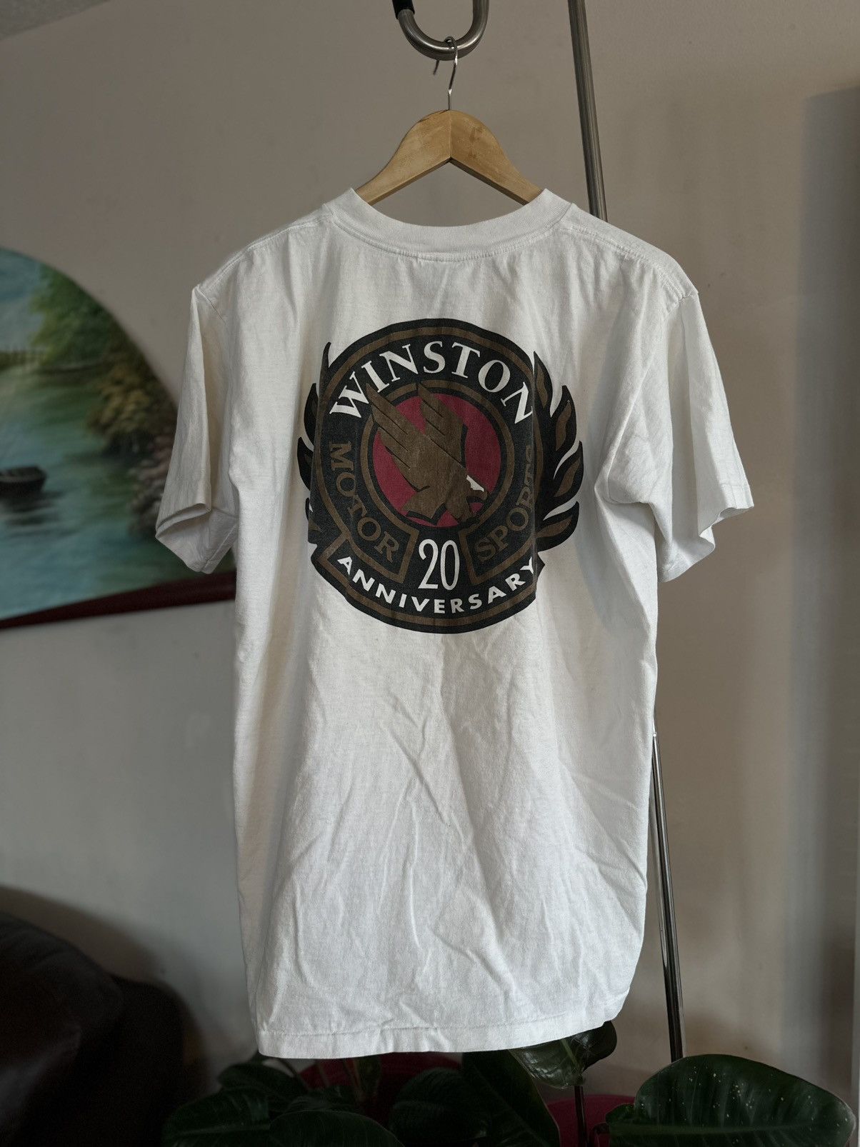 Vintage Vintage 90s Winston Racing 20th Anniversary Tee Size US XL / EU 56 / 4 - 1 Thumbnail