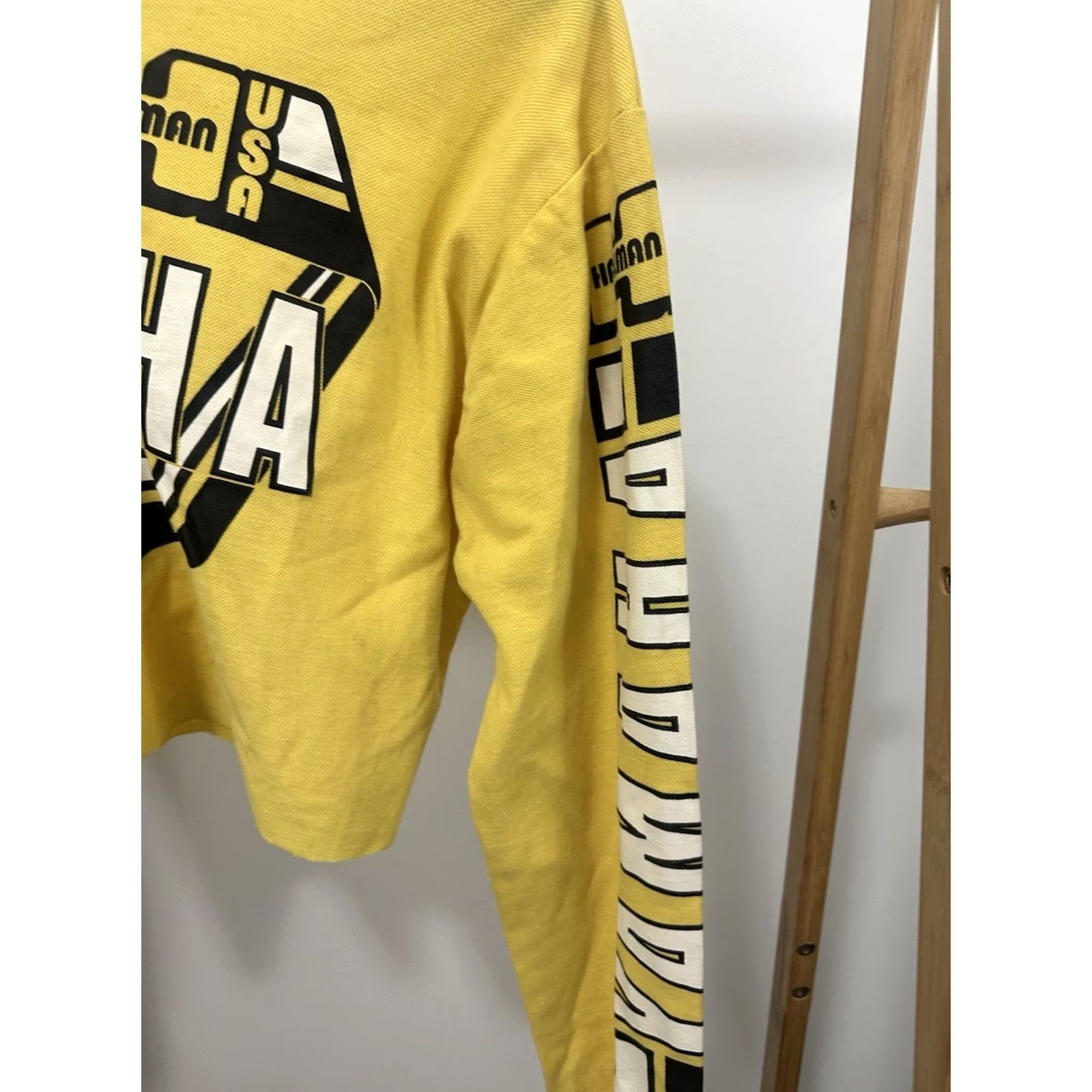 Yamaha VTG 80s Yamaha Hallman USA Motocross Cropped Jersey M Women Yellow Shirt Size M / US 6-8 / IT 42-44 - 6 Thumbnail