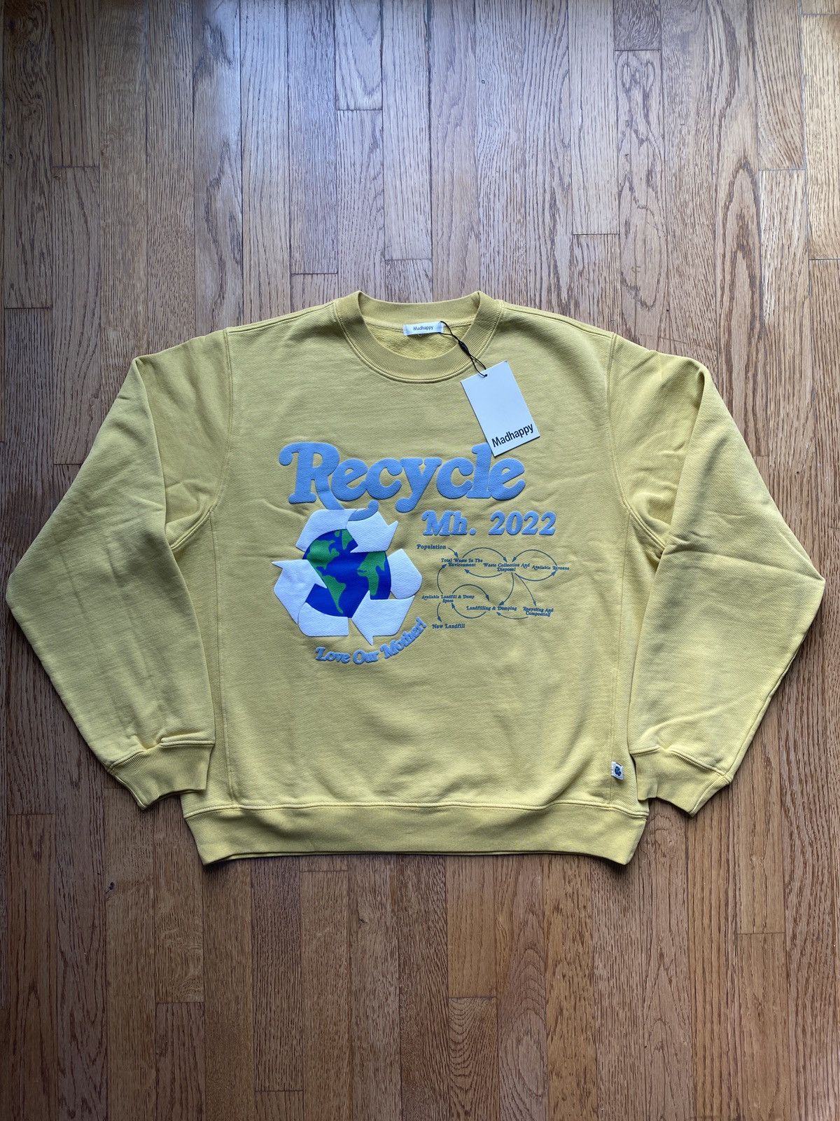 Madhappy Madhappy Earth Day Recycle Crew Neck Unisex Sz M Size US M / EU 48-50 / 2 - 2 Thumbnail