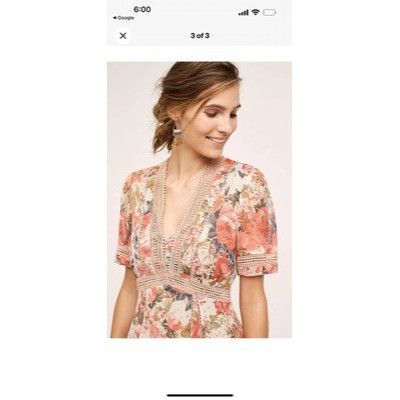 Anthropologie ANTHROPOLOGIE Rose Bouquet Dress By RANNA GILL size S FAB BO Size S / US 4 / IT 40 - 4 Thumbnail
